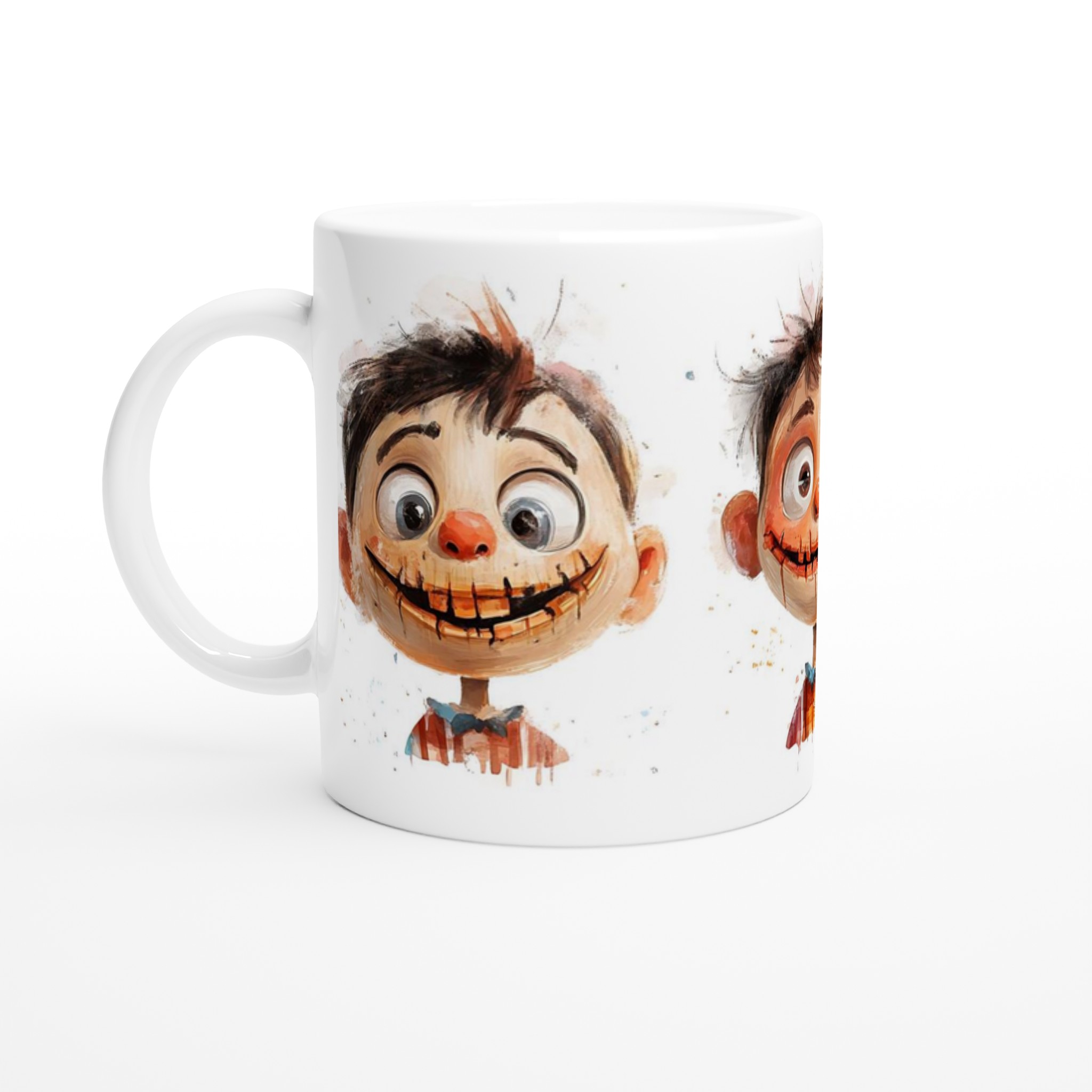 Lekfulla Monster Mugg – Vit 11oz Keramisk Mugg med Charmiga Akvarellkaraktärer 1 176c551b-1555-4914-81e6-16a508c20993
