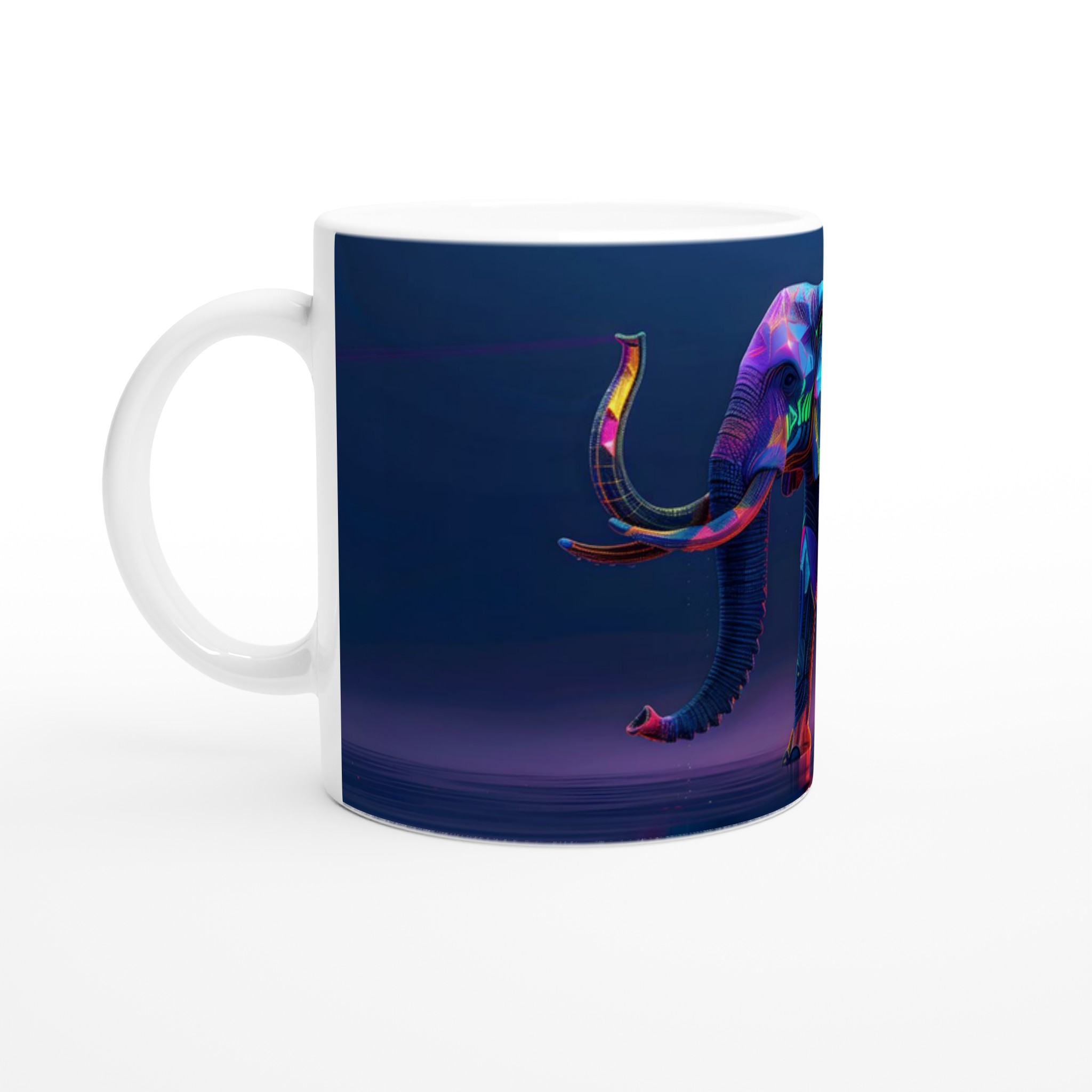 Neon Elefant Keramisk Mugg – Konstnärlig 11oz Kaffekopp i Flera Färger 1 176e79be-8763-4100-9a04-a09d11976808