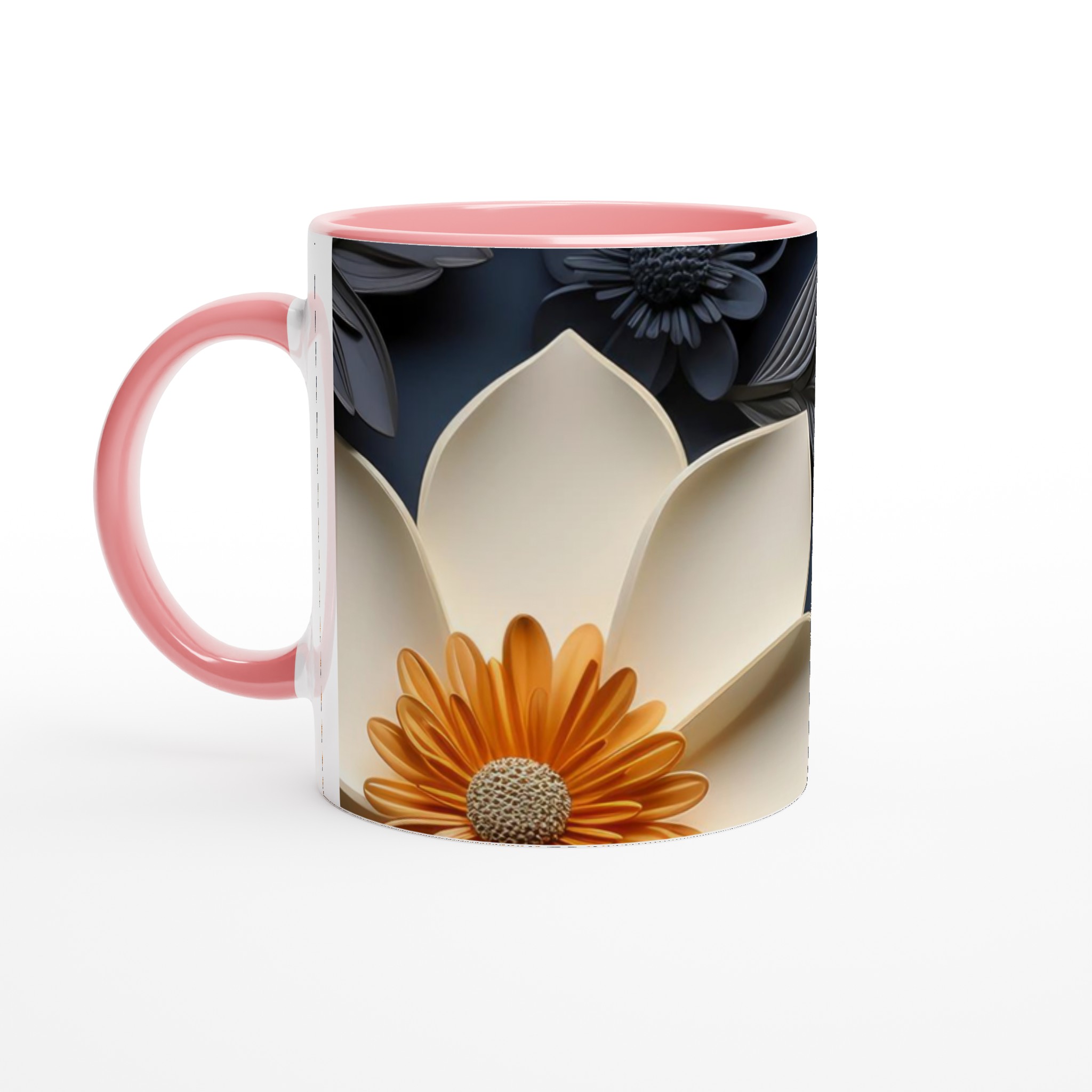 Elegant Floral 11oz Ceramic Mug with Sophisticated Color Choices 6 177371c1-a2fd-459a-ac05-9b2b28d71f3e