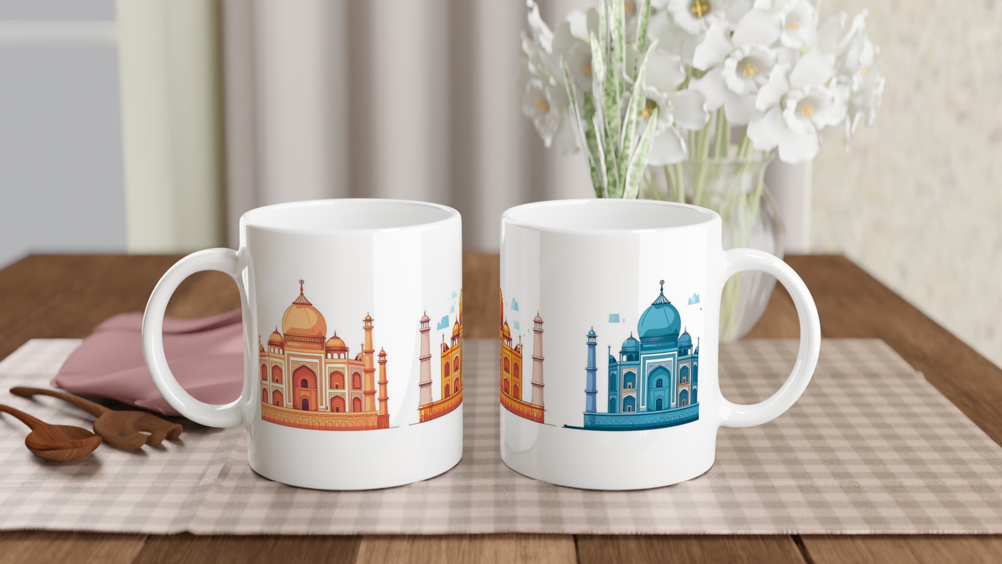 Taj Mahal Inspirerad Keramikmugg - Historisk Charm i Valfri Färg, 11oz 10 17a927d8-6ecd-4c02-96d3-cbaab9031854