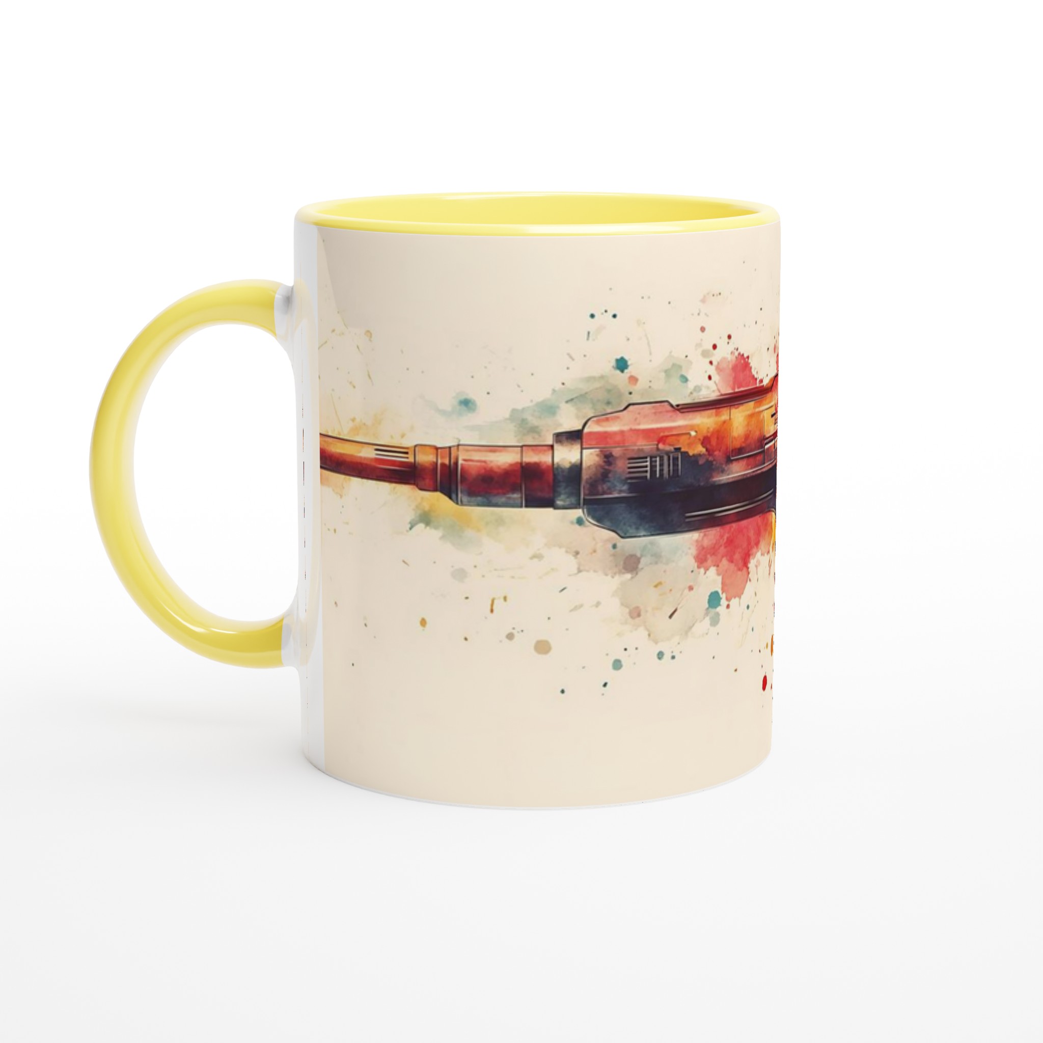 Futuristisk Vattenfärg: 11oz Keramikmugg – En Explosion av Färg & Design 3 17aed660-e621-4050-9200-1e4f49b877aa