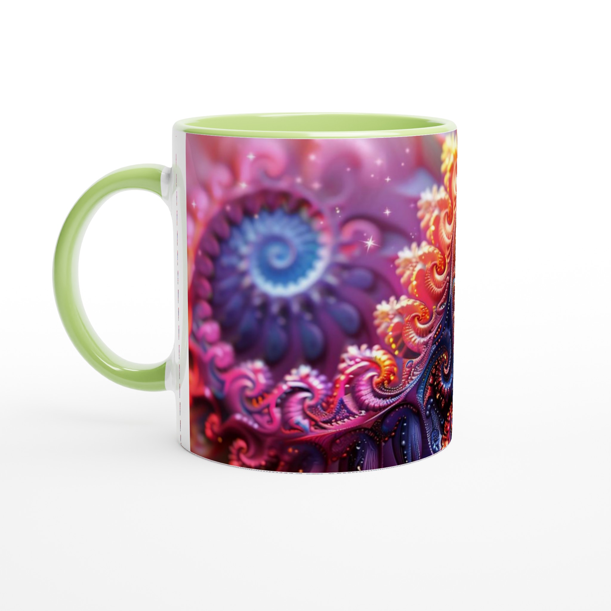 Abstrakt Spiral Keramikmugg - 11oz Färgexplosion för Din Kaffe- eller Testund 7 17b0946e-9081-4c4b-b62a-75245734ac04