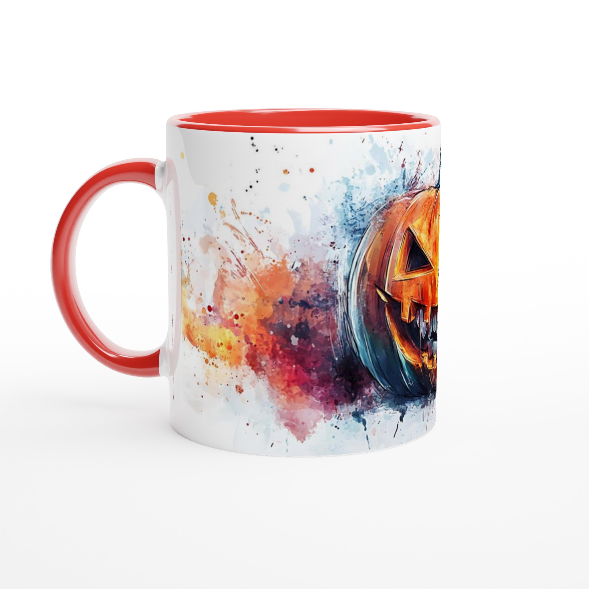 Spooky Watercolor Pumpa Mugg – Levande Halloween Konst Keramikmugg i ditt val av 7 färger 5 17c65358-3dc7-44bb-9c4e-45781deca8b8