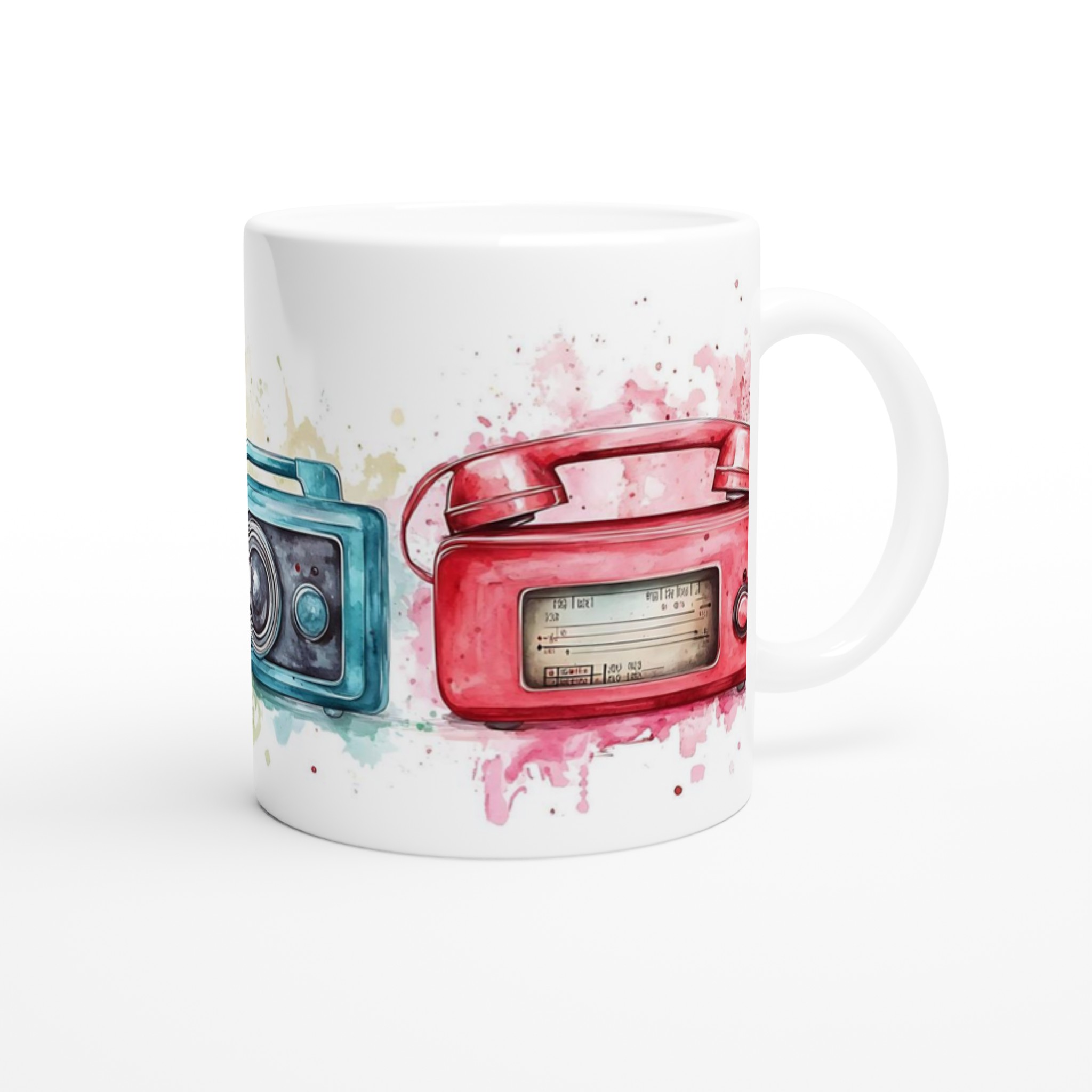 Retro Tech Vibes Keramikmugg – Din Favorit för Kaffe & Te i Akvarellstil 9 183ac507-e1da-40b7-8c10-c5e55738bf15