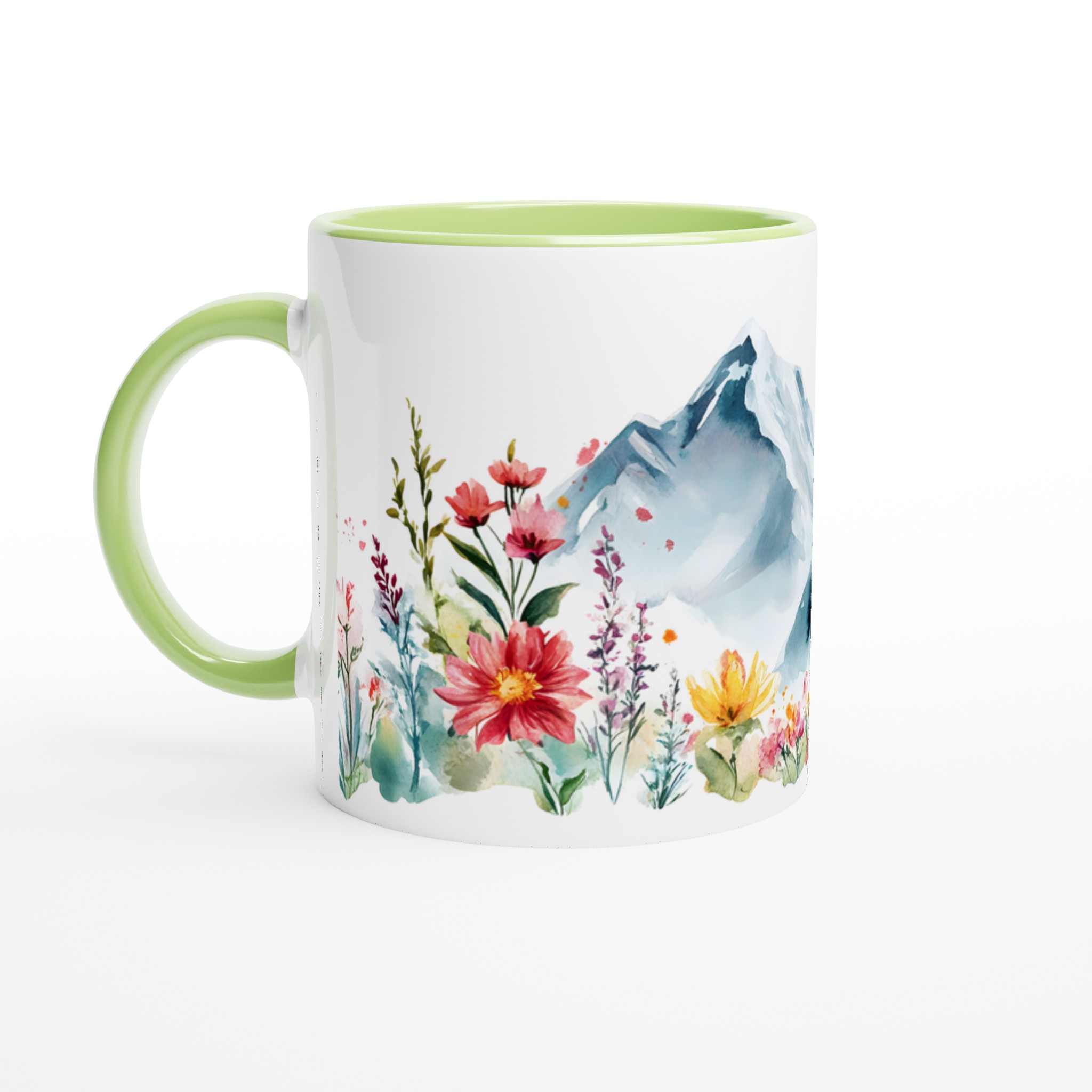 Akvarellberg & Vildblomma 11oz Keramisk Mugg – Njut av Naturens Skönhet i Varje Klunk 7 1878ffb5-7d1d-4c8b-8d7f-dde883d90131