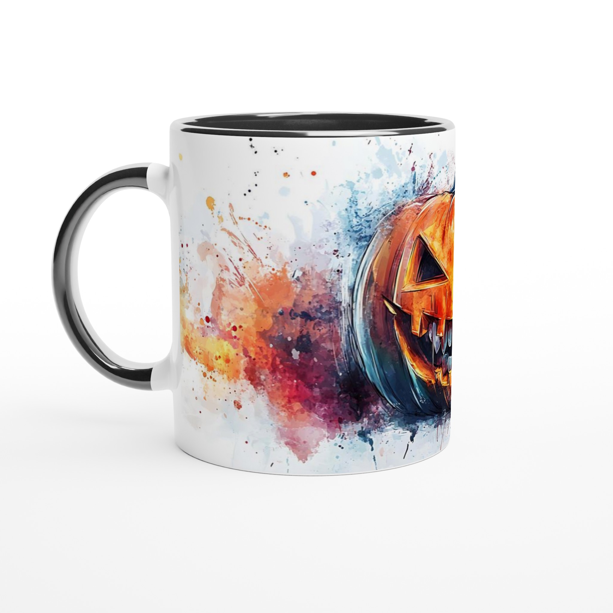 Spooky Watercolor Pumpa Mugg – Levande Halloween Konst Keramikmugg i ditt val av 7 färger 4 187b19cc-4d4b-41a7-a818-534f20bc38af