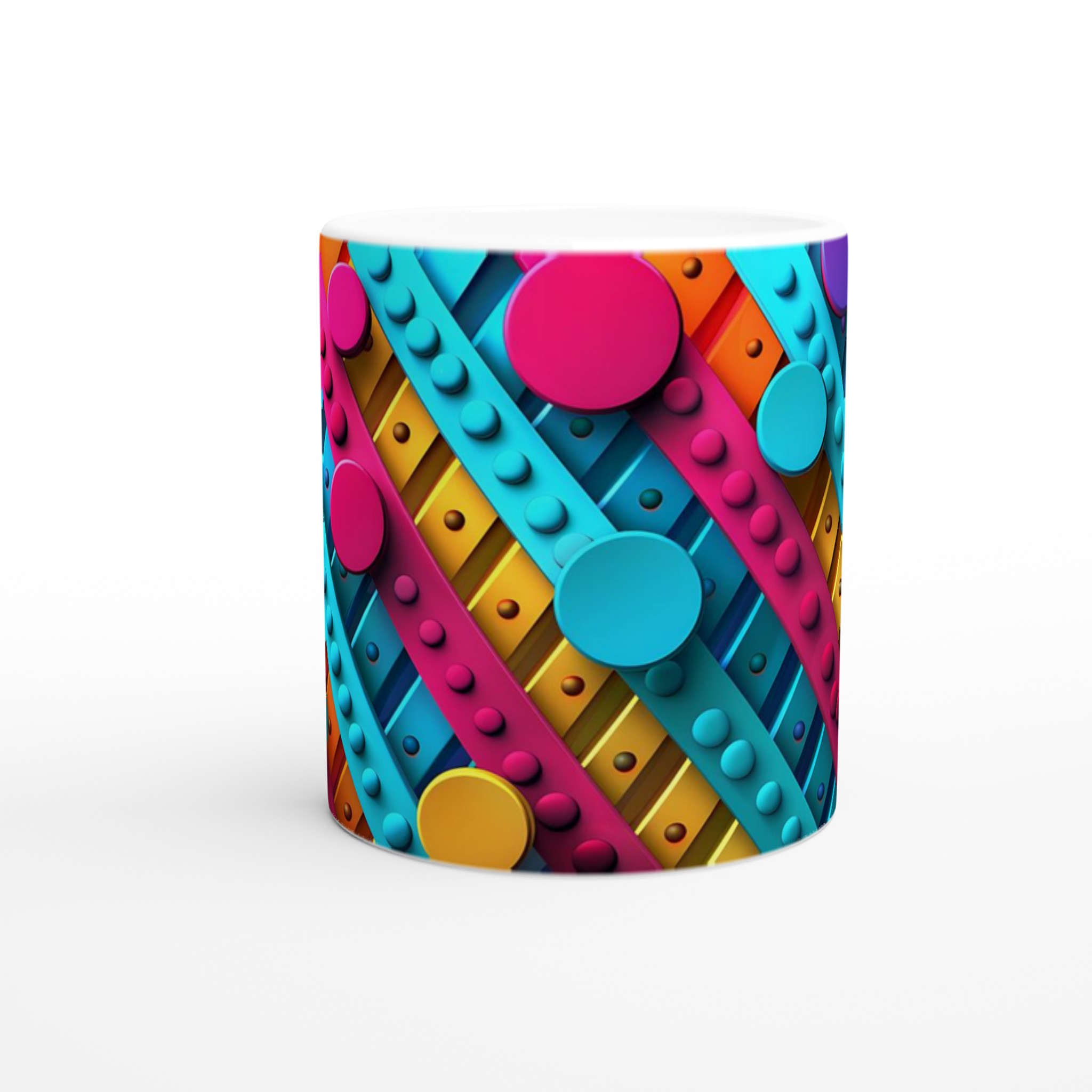 Mångfärgad Pop Art Keramikmugg – 11 oz kaffemugg med dynamisk design i ditt val av sju livfulla färger 8 18adb6d0-efb1-4c96-9512-222e75854d11