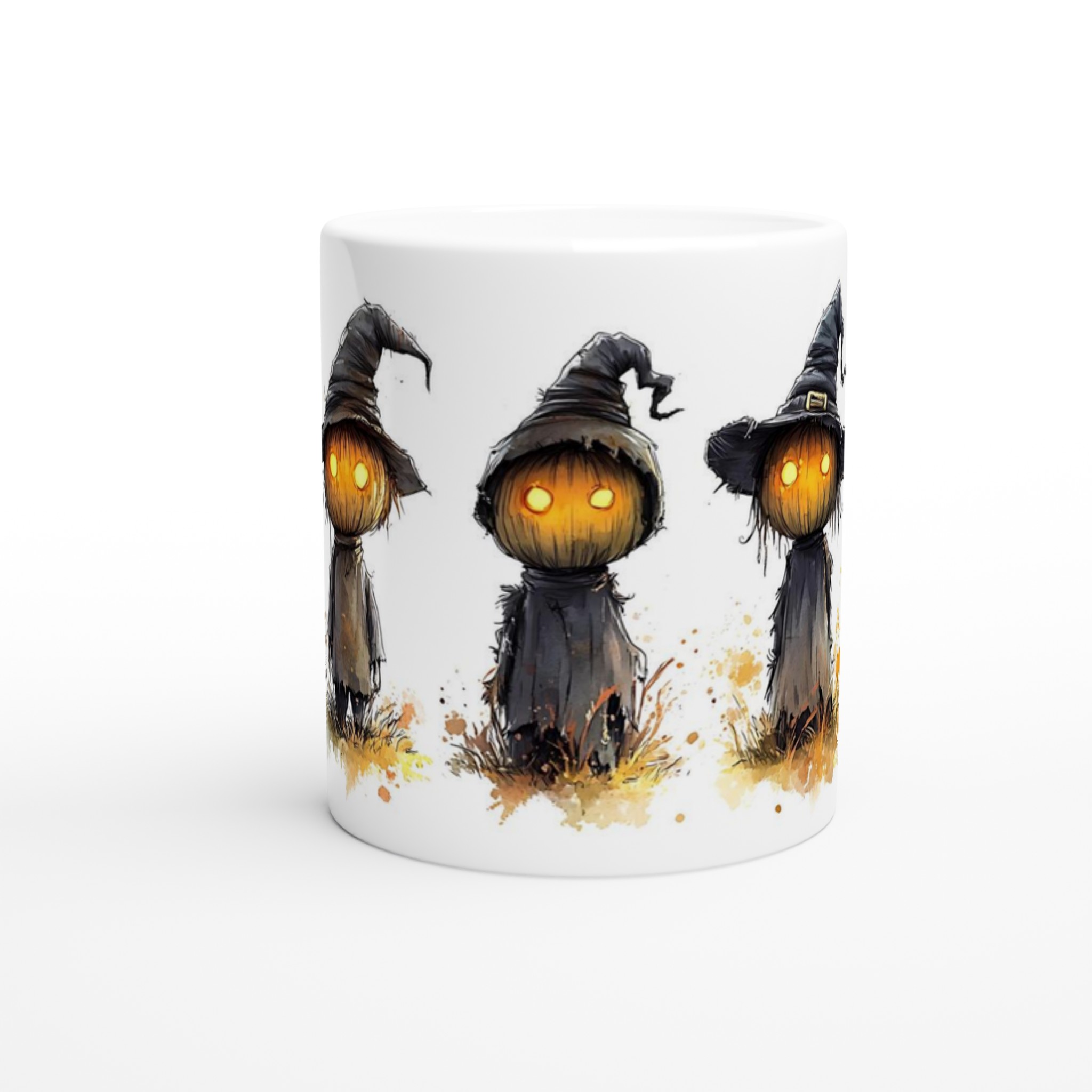 Mystiska Spökhistorier Mugg - Skräckinjagande Pumpor i Vattenfärg, 11oz Keramikmugg 8 18b83c91-d29c-4274-9ba3-ab087238a126