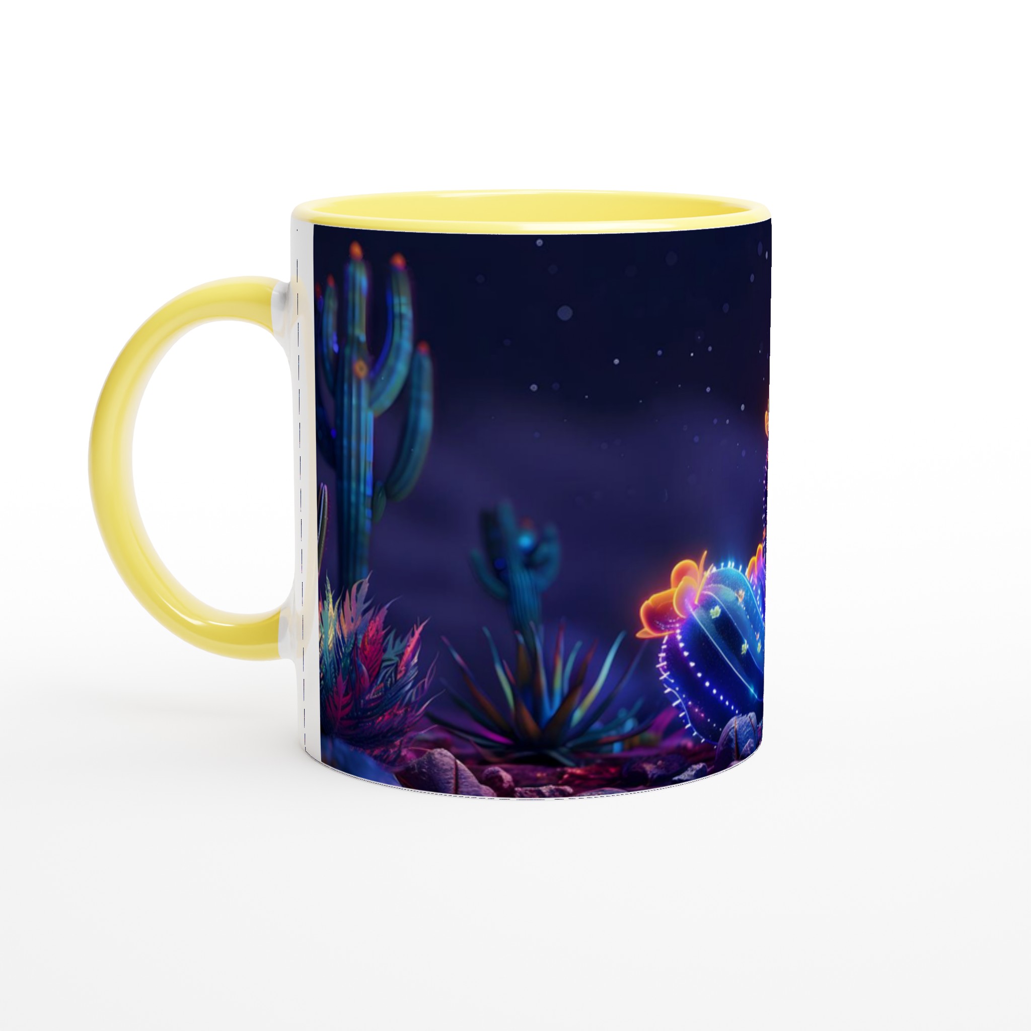Neon Cactus Drömmugg: 11oz Keramikmugg i Valfri Färg – Lys upp Din Dag! 3 18cbae46-b89e-439e-9027-9c02d8c8b812