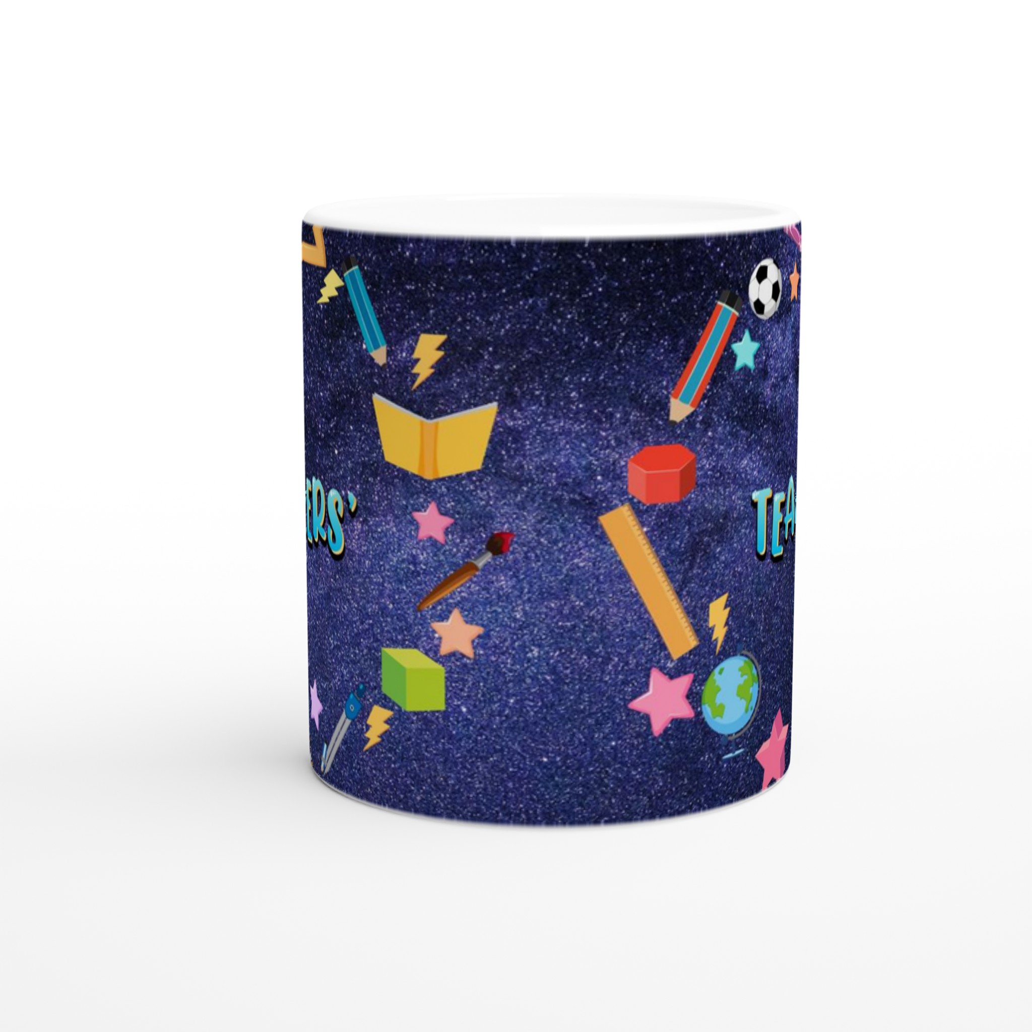 Vit 11oz keramisk mugg med färgstarka lärarinspirerade motiv i flera keramiska färger 8 18deb9e2-3b14-4709-b60a-864fec3dfe66
