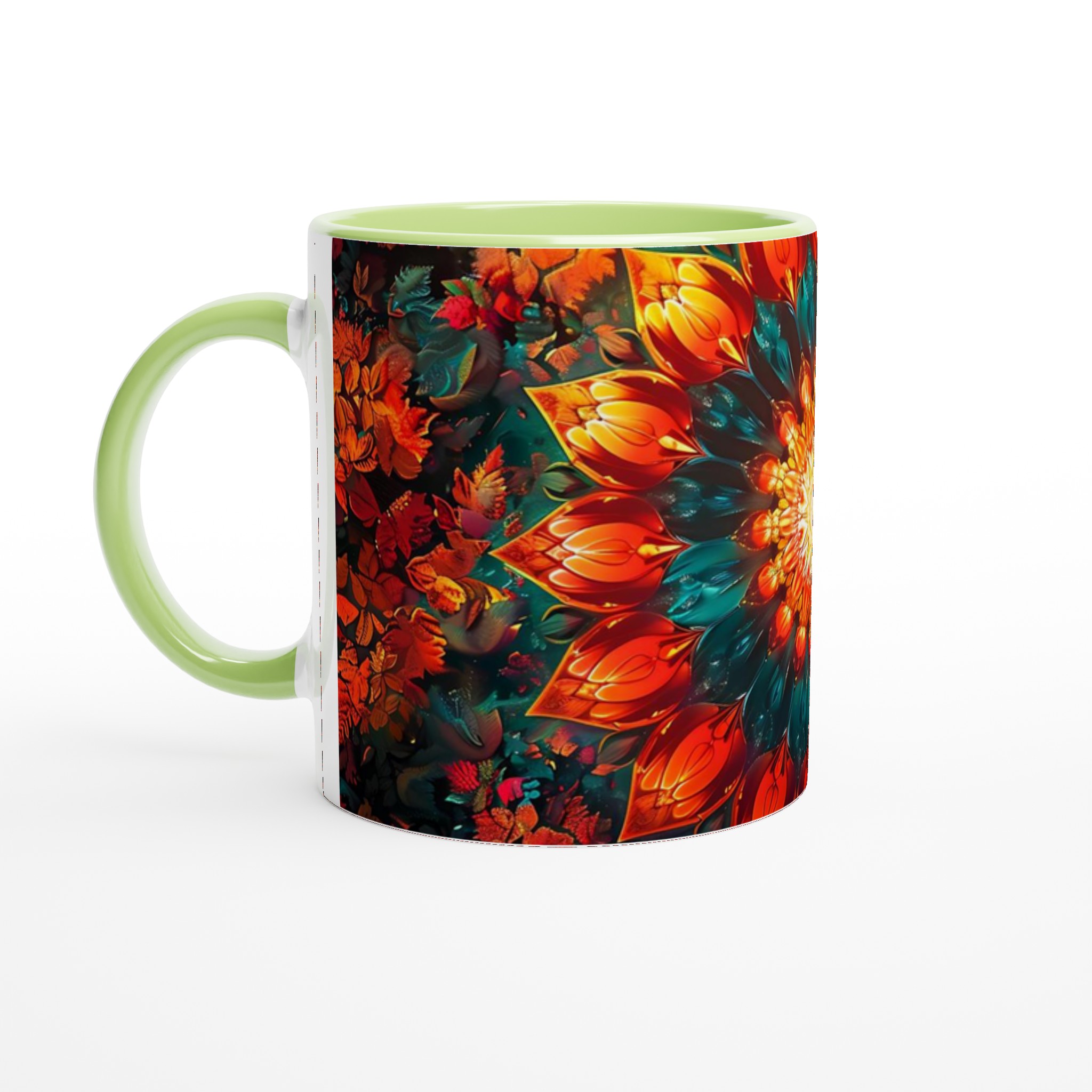 Mångfärgad Floral Mandala 11oz Keramikmugg – Din Kaffepaus, En Explosion av Färg! 7 18e4aa67-5ec1-4191-b01c-b375b2d323c3