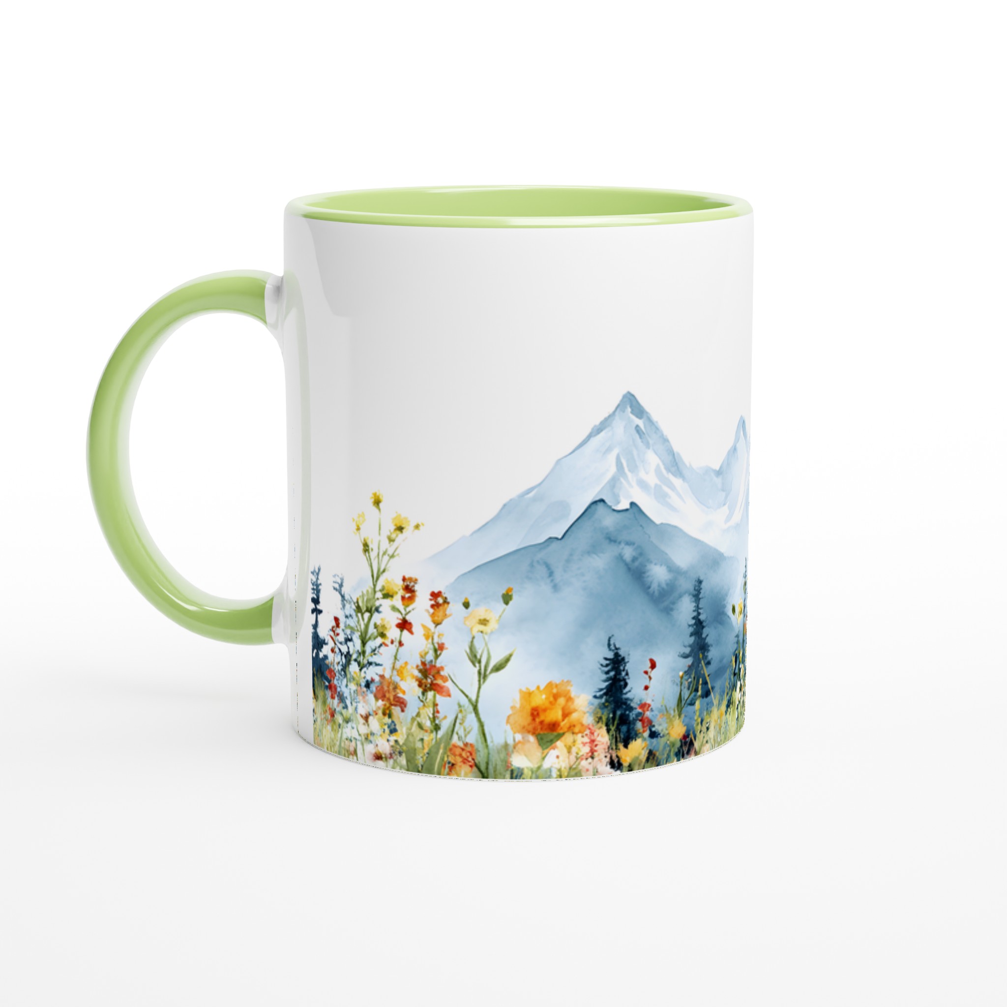 Akvarell Berg & Vildblommor Keramikmugg – Din 11oz Favorit i Väljfri Färg 7 18ea6e41-ed38-4b83-bb15-ac10f05126f8