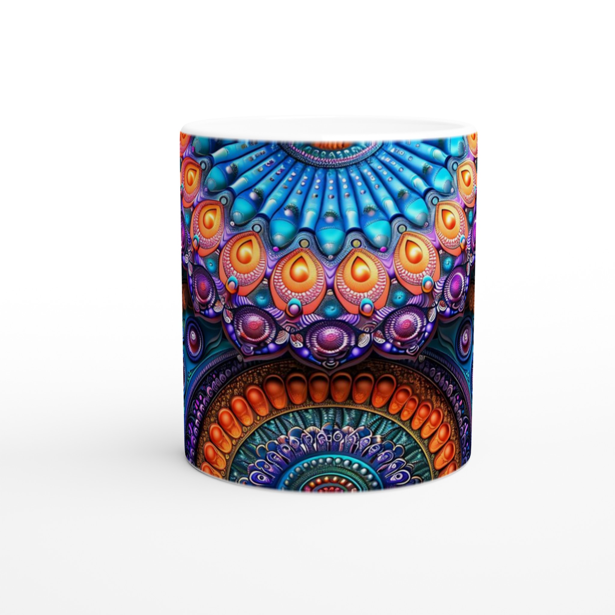 Psykedelisk Mandala Keramikmugg - 11oz Levande Design i Valfri Färg 8 18f1f1e4-a78c-41b6-b872-cf82558fc99a