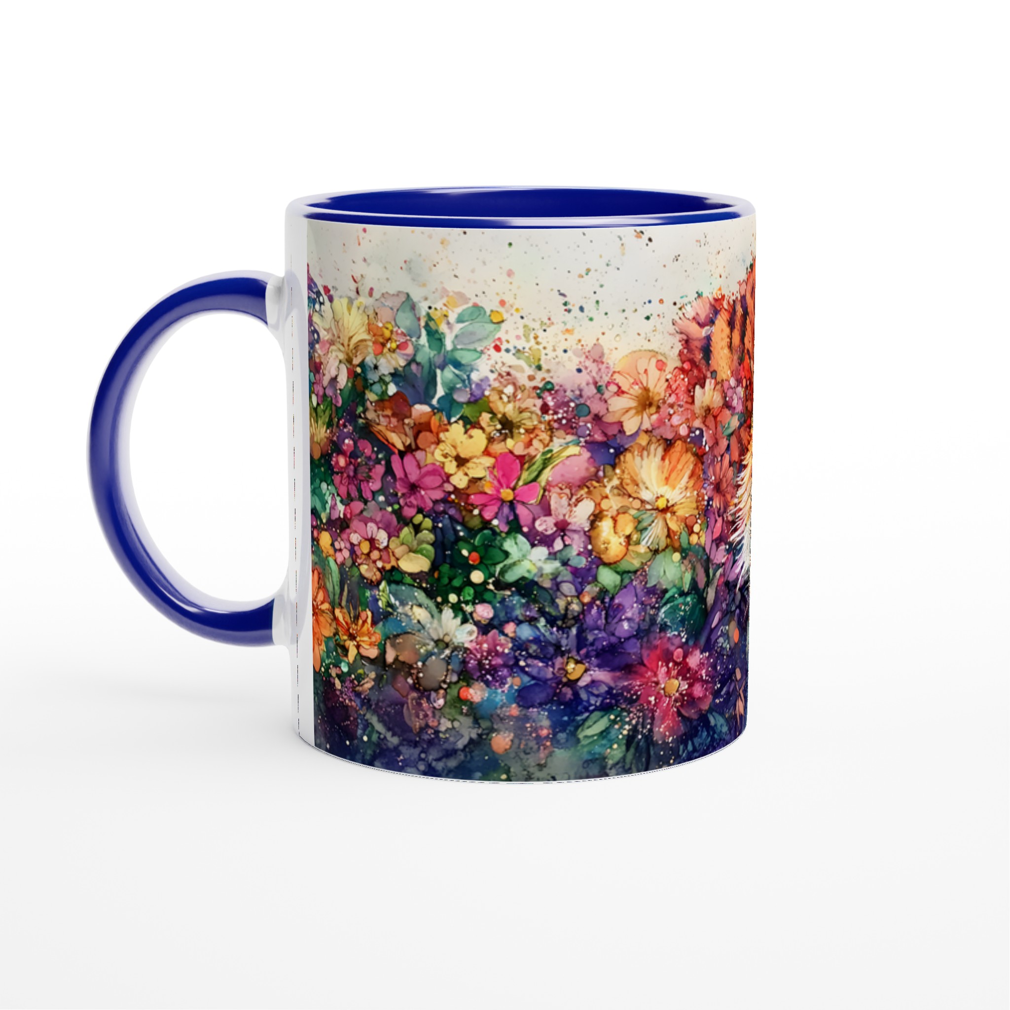 Konstfull Tigermugg: Levande Akvarell & Blommor – Välj din Färg! 2 1940ced8-6387-4117-8b5b-b92cab399138