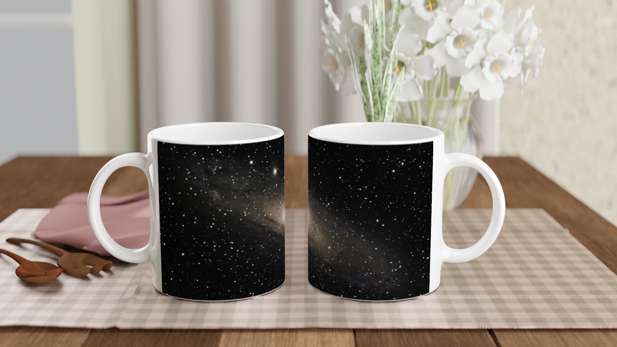 Vit 11oz keramisk mugg med stjärnklart rymdmotiv – välj bland flera färgstarka keramiknyanser 10 19737450-6153-42f5-a9c3-4956e0d25c65