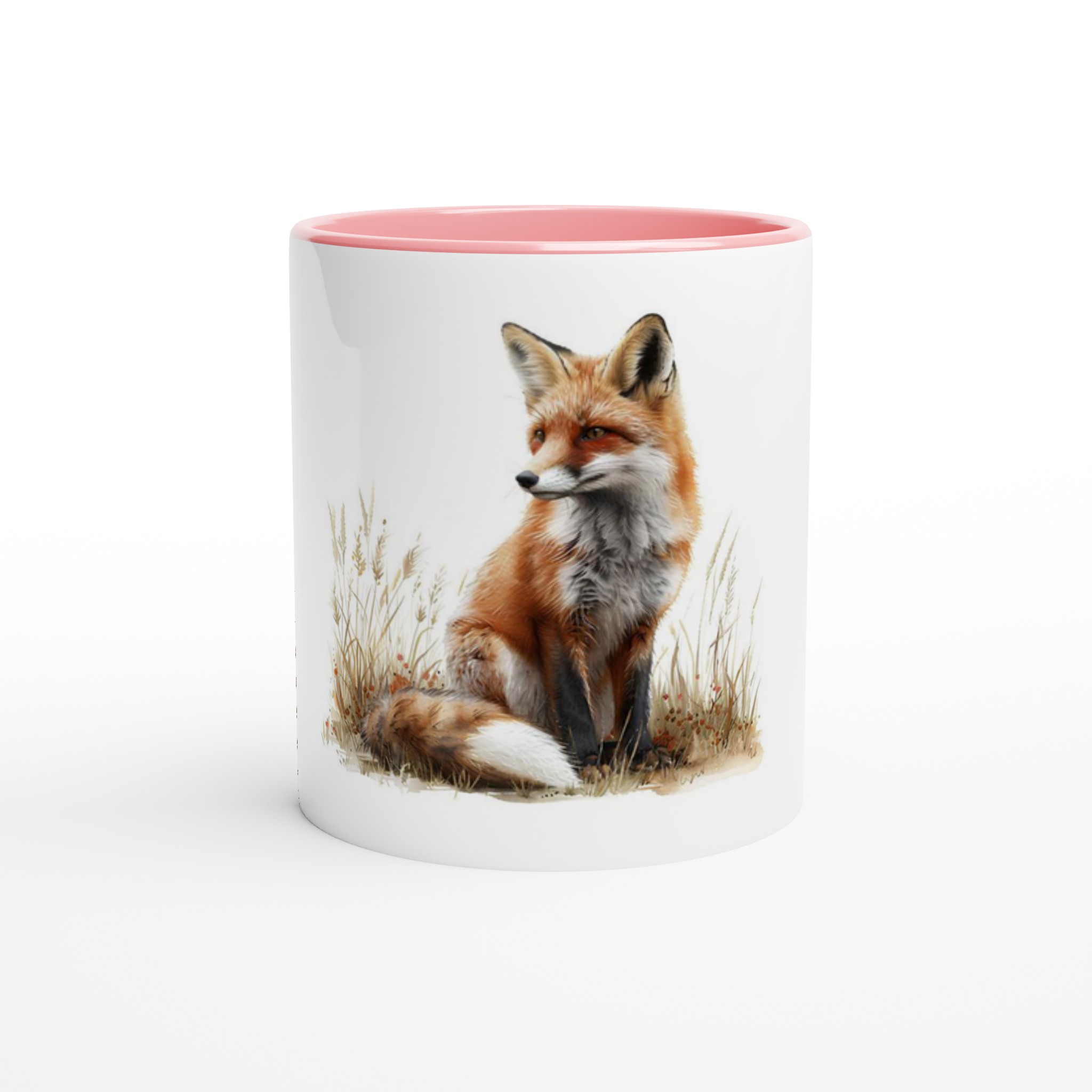 Vacker Akvarellräv 11oz Keramikmugg - Charmig Design med Färgad Insida 3 19bcc06a-b3e5-4bed-b43e-bea536b76852