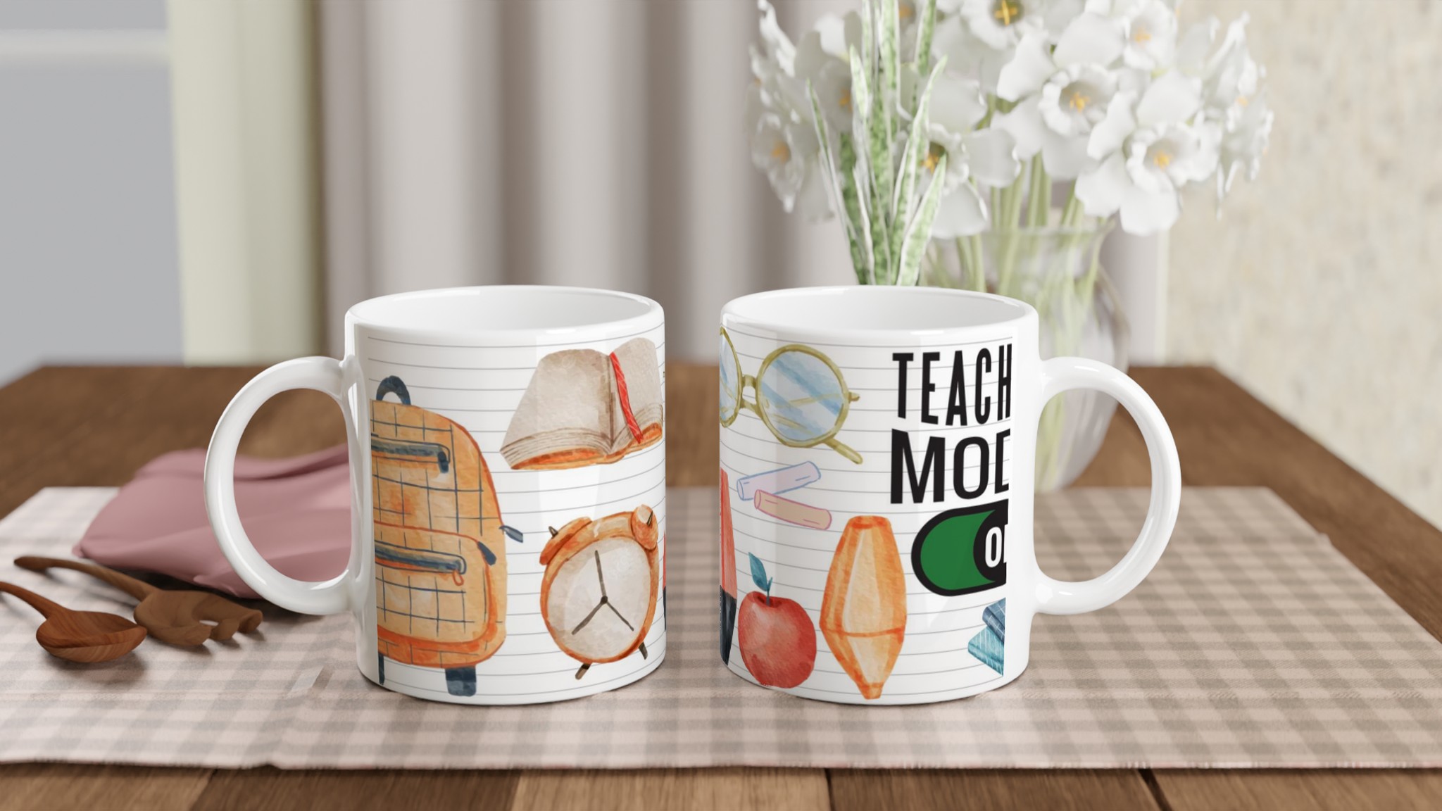 Lärarmugg: "Teacher Mode ON" – Perfekt present till pedagogen, med 7 färgval! 10 19eb3651-001a-4028-b15e-db0af8edf968