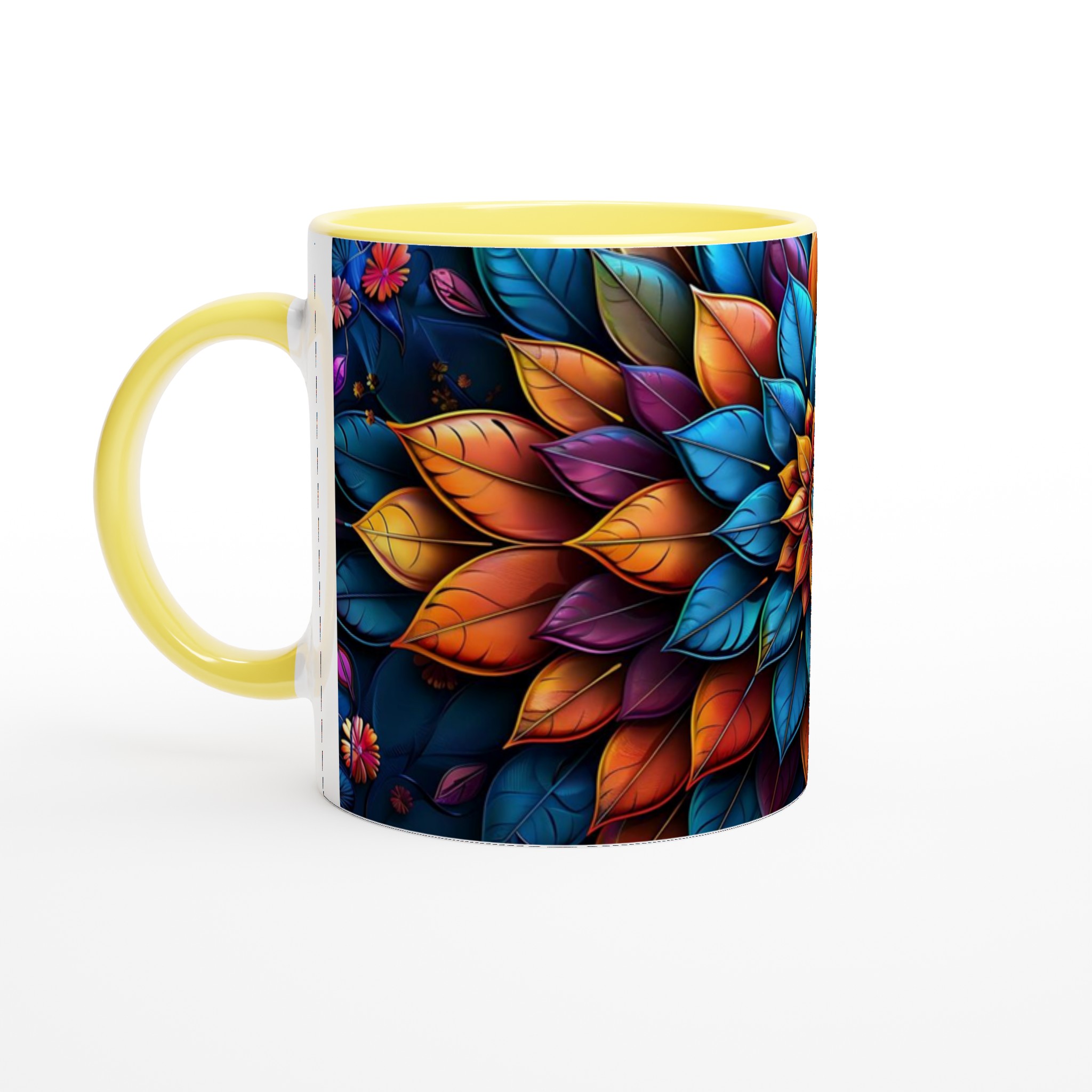 Färgglad Mandala Keramikmugg - 11oz, Välj bland 7 Livfulla Färger 3 19fb10f6-c169-4801-98b4-b82082064a7d