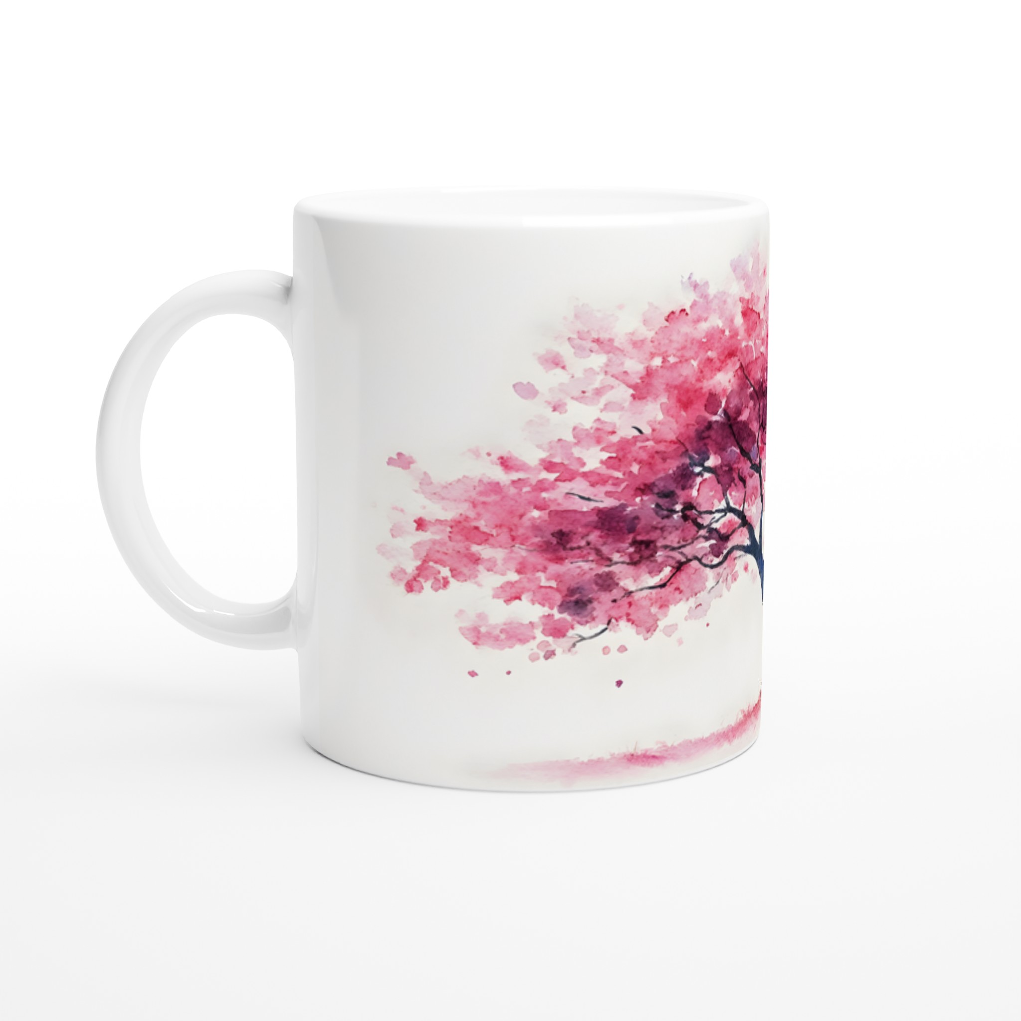 Körsbärsträds Mugg - Akvarell-inspirerad Keramisk Kaffemugg i 7 Färger 1 19fd24ae-4556-46fe-b771-e1ddc5c128ab