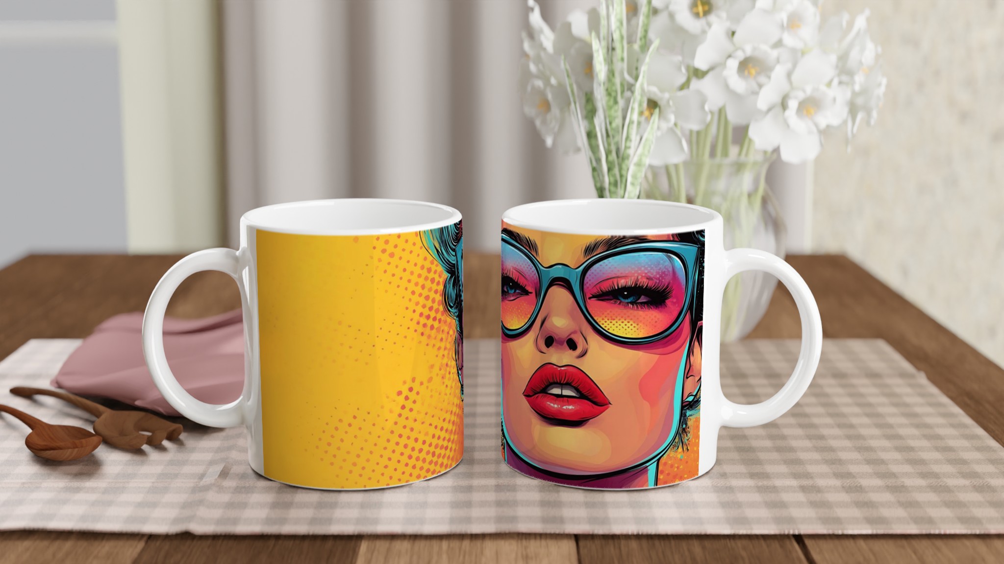 Pop Art Diva Keramisk Mugg – Uttrycksfull Design i 7 Livfulla Färger 10 19ffde27-0e8c-4cef-811a-3680a6379d00