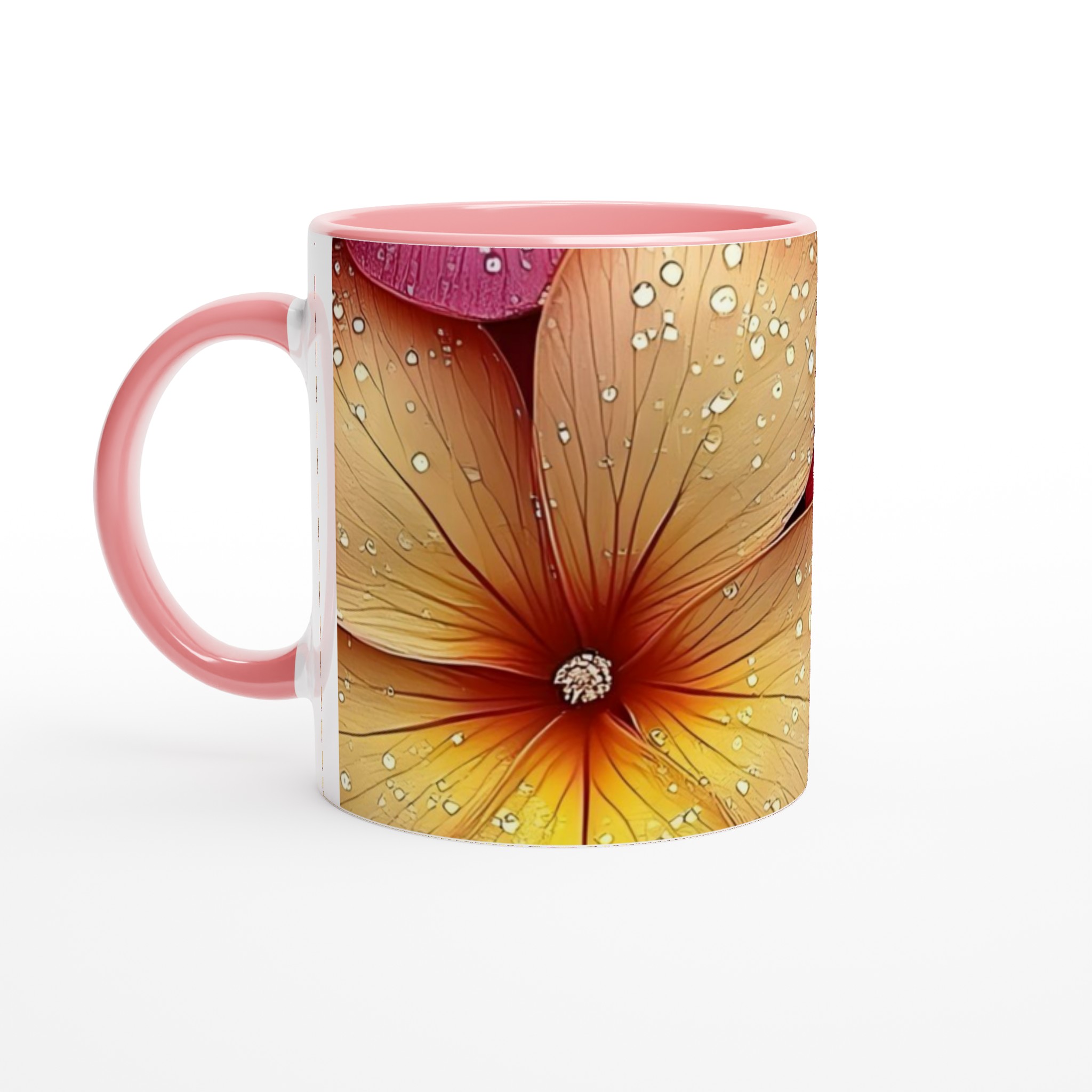 Elegant Floral 11oz Ceramic Mug in Your Choice of Vibrant Colors 6 1a02a080-177e-4e49-9183-bbed09e1cb79