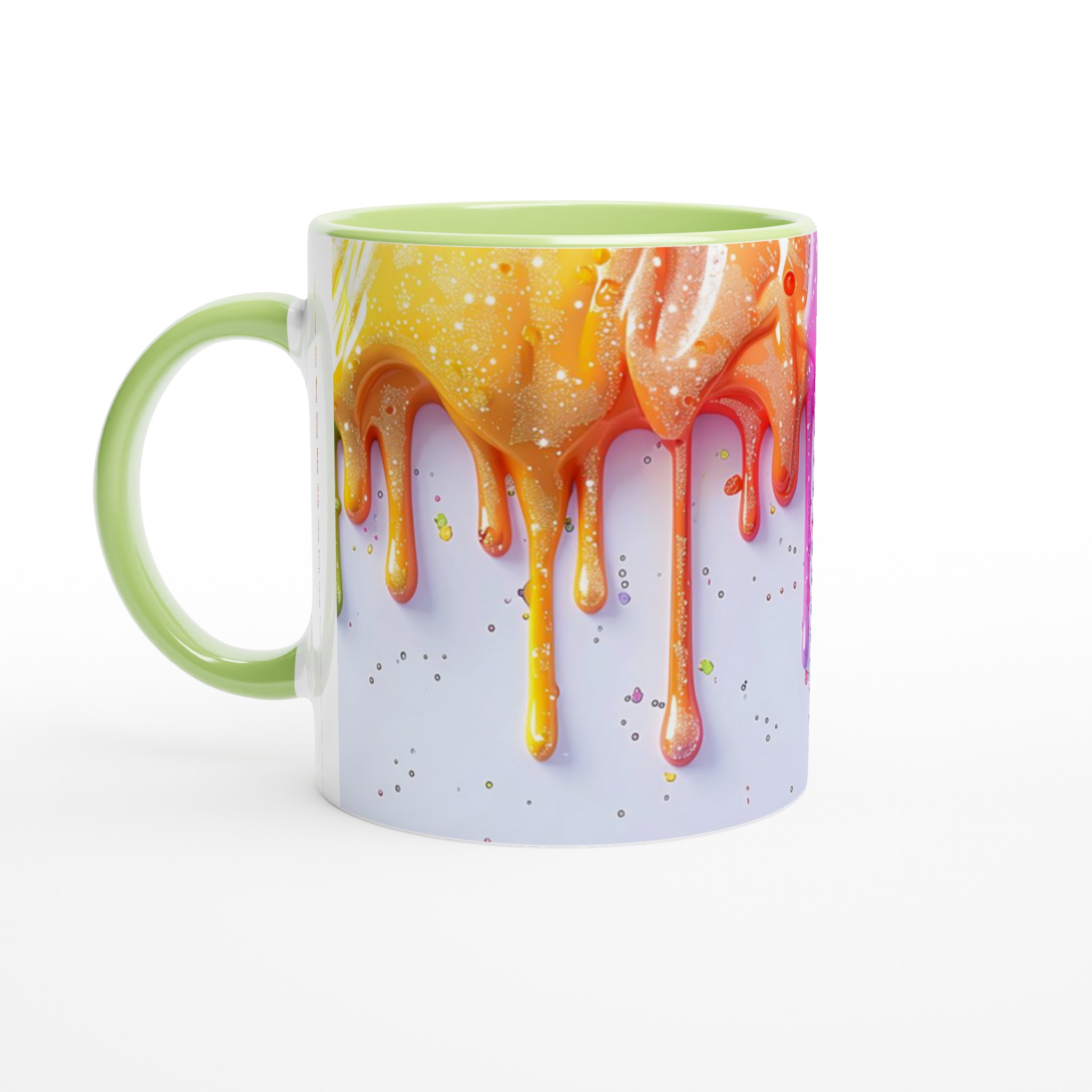Rainbow Glitter Drip Keramikmugg - 11oz, Välj din favoritfärg för en magisk kaffestund! 7 1a464a58-ca9b-49c6-be72-84261ea482b7