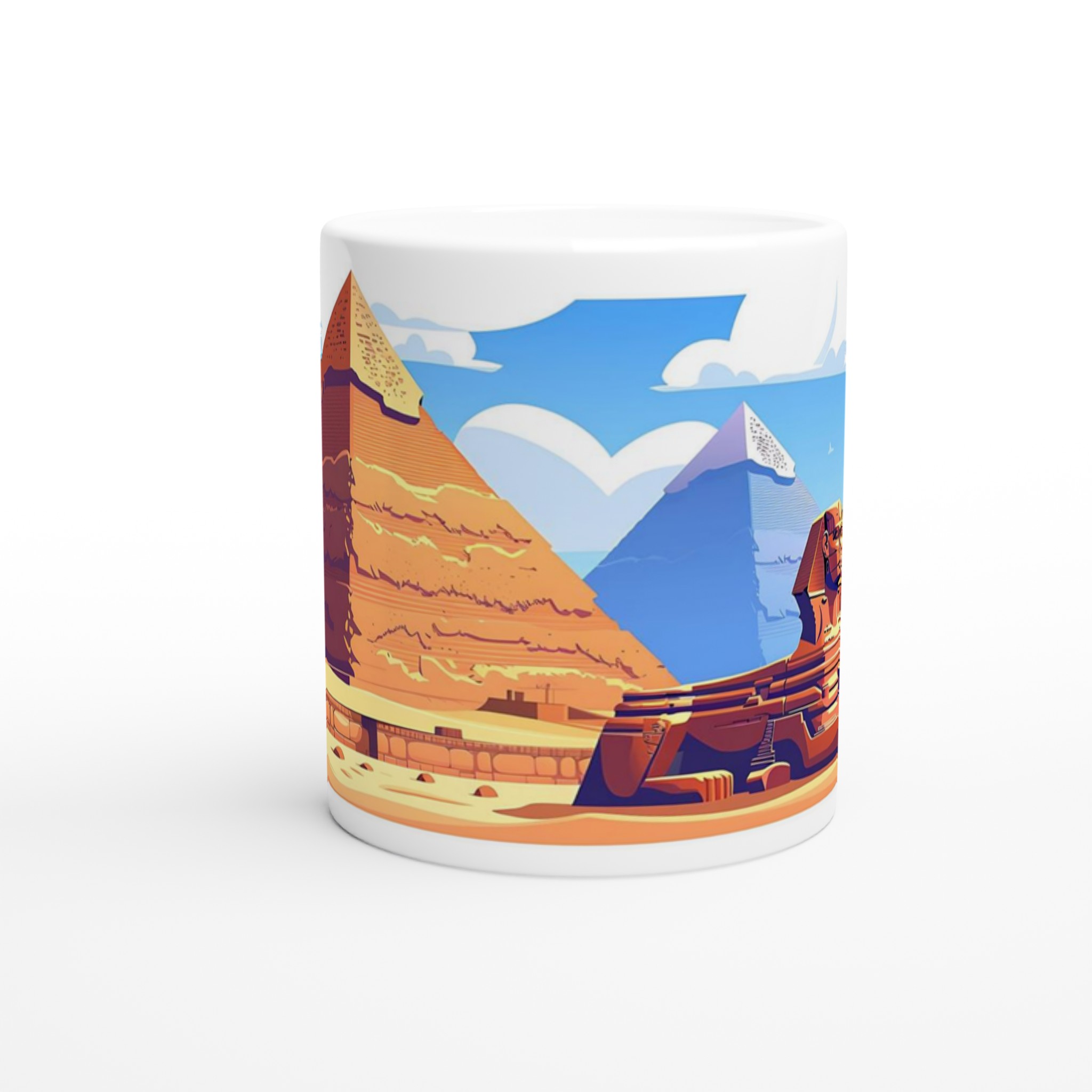 Egyptisk Pyramider & Sfinx Mugg - Klassisk Resedesign i Valfri Keramisk Färg 8 1a4b90d3-6622-45bf-b6a7-9b1cd59813d9