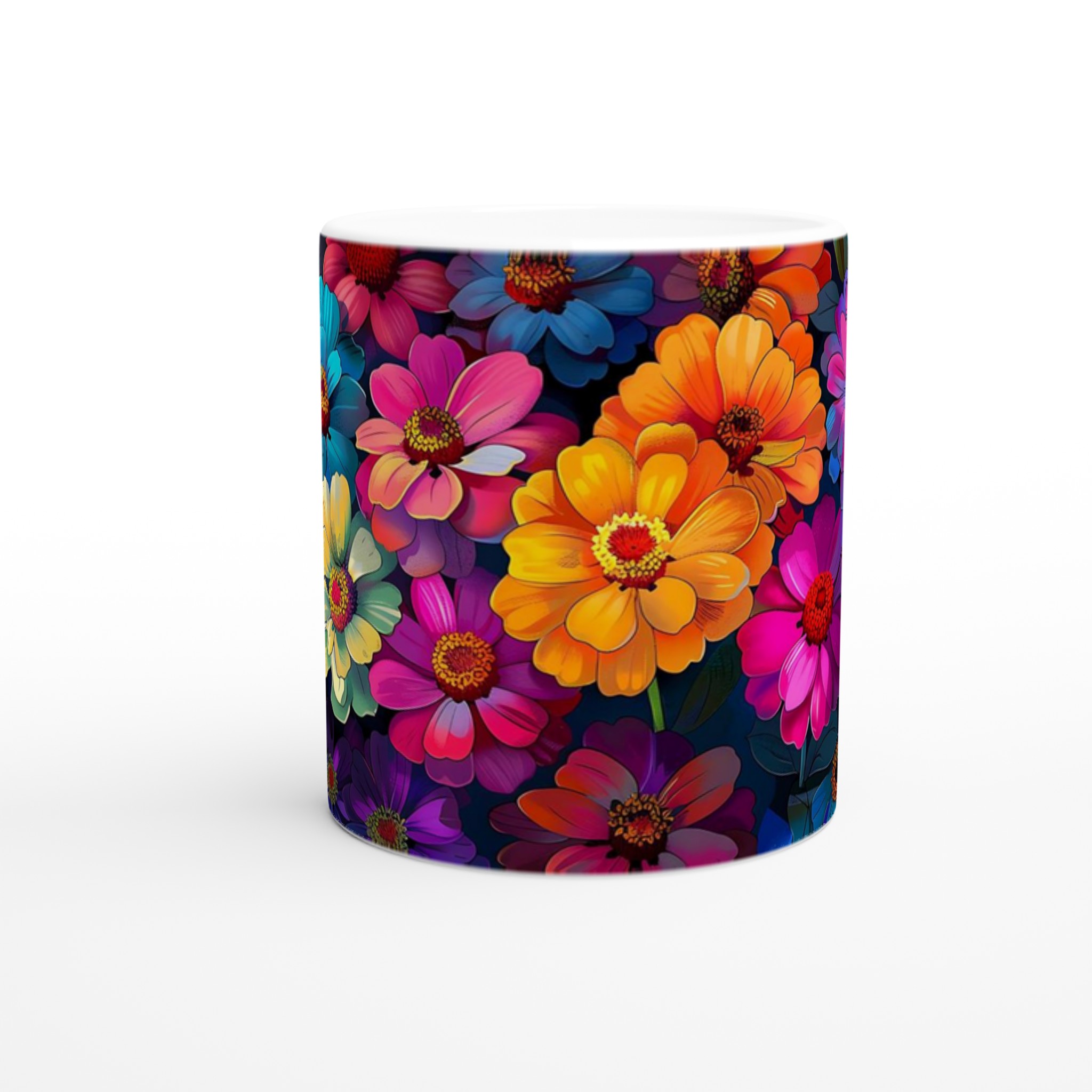 Färgexplosion: 11oz Keramikmugg – Blommig Design i Levande Nyanser för En Pigg Start på Dagen 8 1a516978-2708-4a37-8df4-565169169727