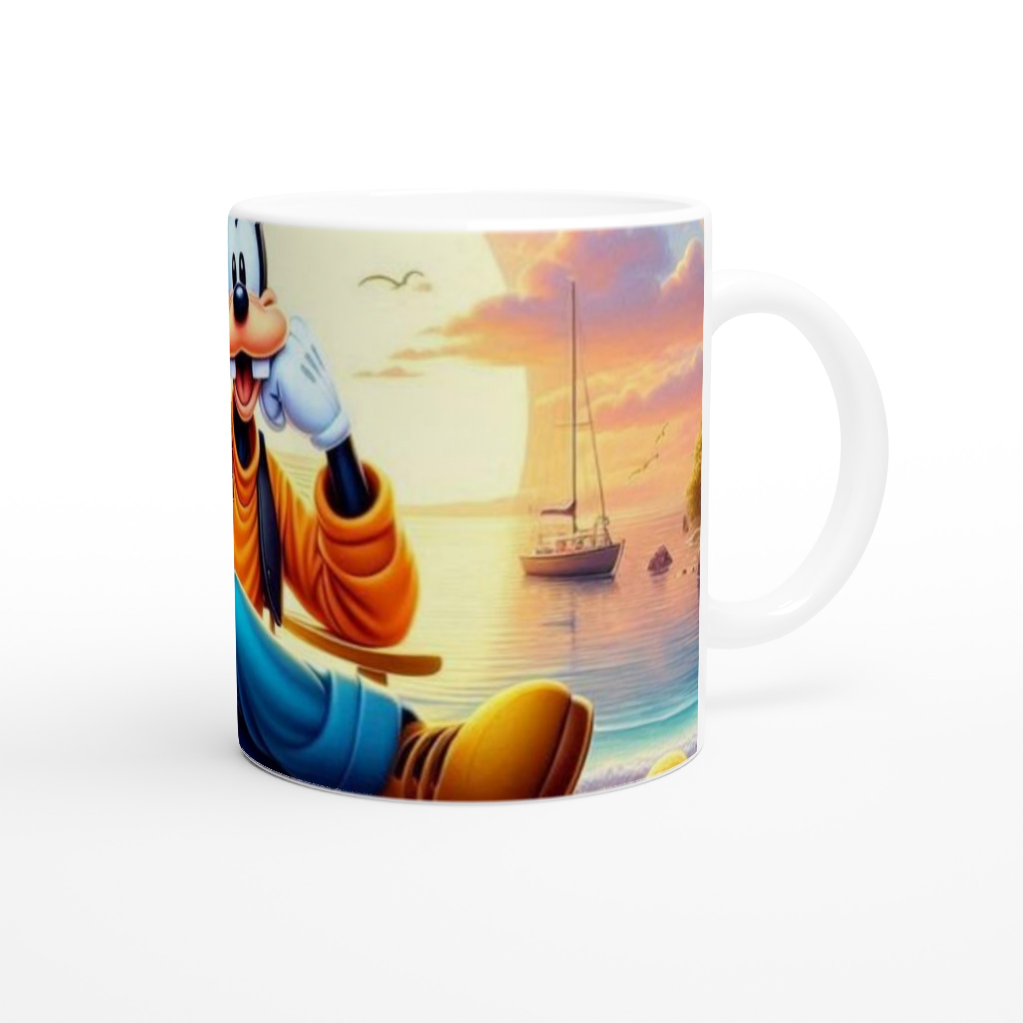 Vit 11oz Keramisk Mugg med Lekfull Goofy-design i Flera Färger 9 1a62cf76-a2d2-4f7f-8e2d-801103905ba0