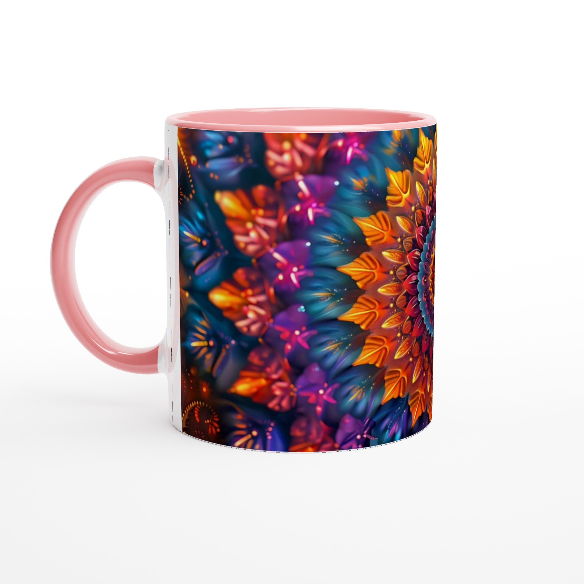 Mångfärgad Mandala Keramikmugg - 11oz Konstnärlig Kaffekopp i ditt val av sju livfulla färger 6 1a82ddef-23ab-4286-9c4d-8aa32095cbf0