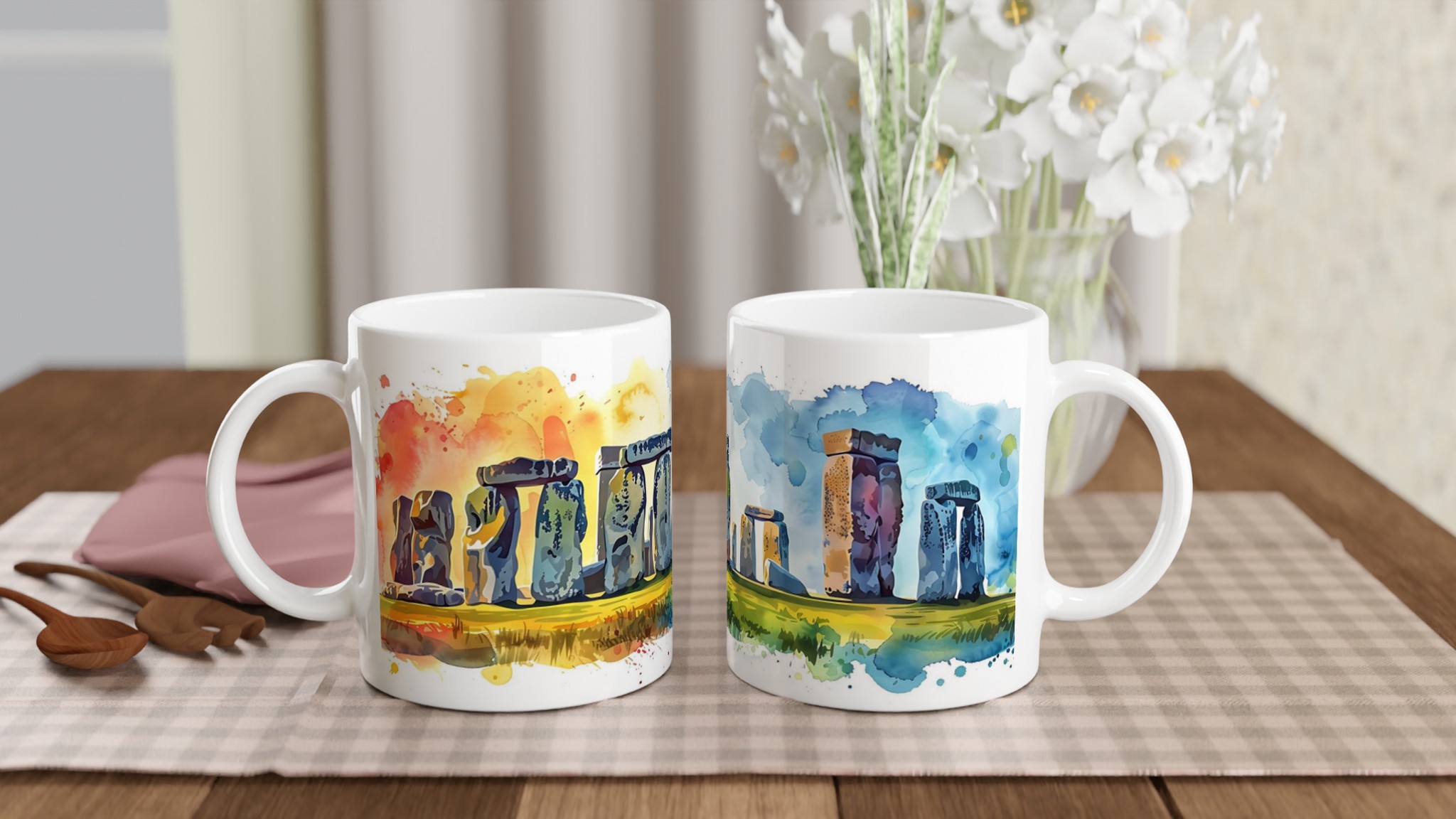 Stonehenge Watercolor Mugg – Konstig Inspirerad Design i 7 Färgglada Nyanser 10 1a912046-2575-4288-8099-2871125d0cdc