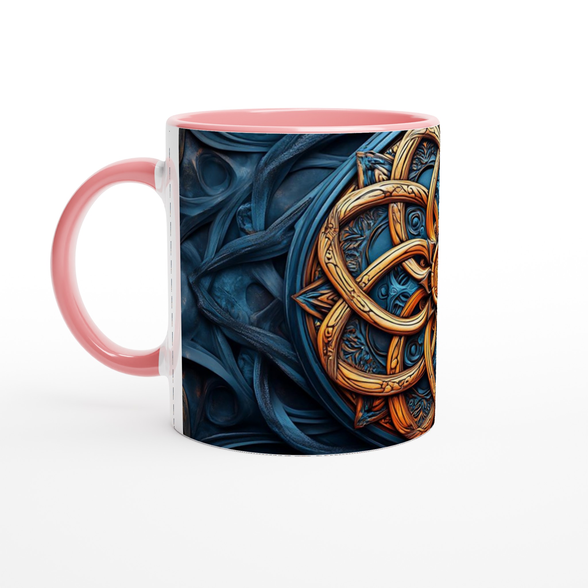 Keltisk Knut Mandala 11oz Keramisk Mugg – Konstnärlig Design i Ditt Val av Färg 6 1aed27c4-1496-43b8-a86f-24d24b225d30