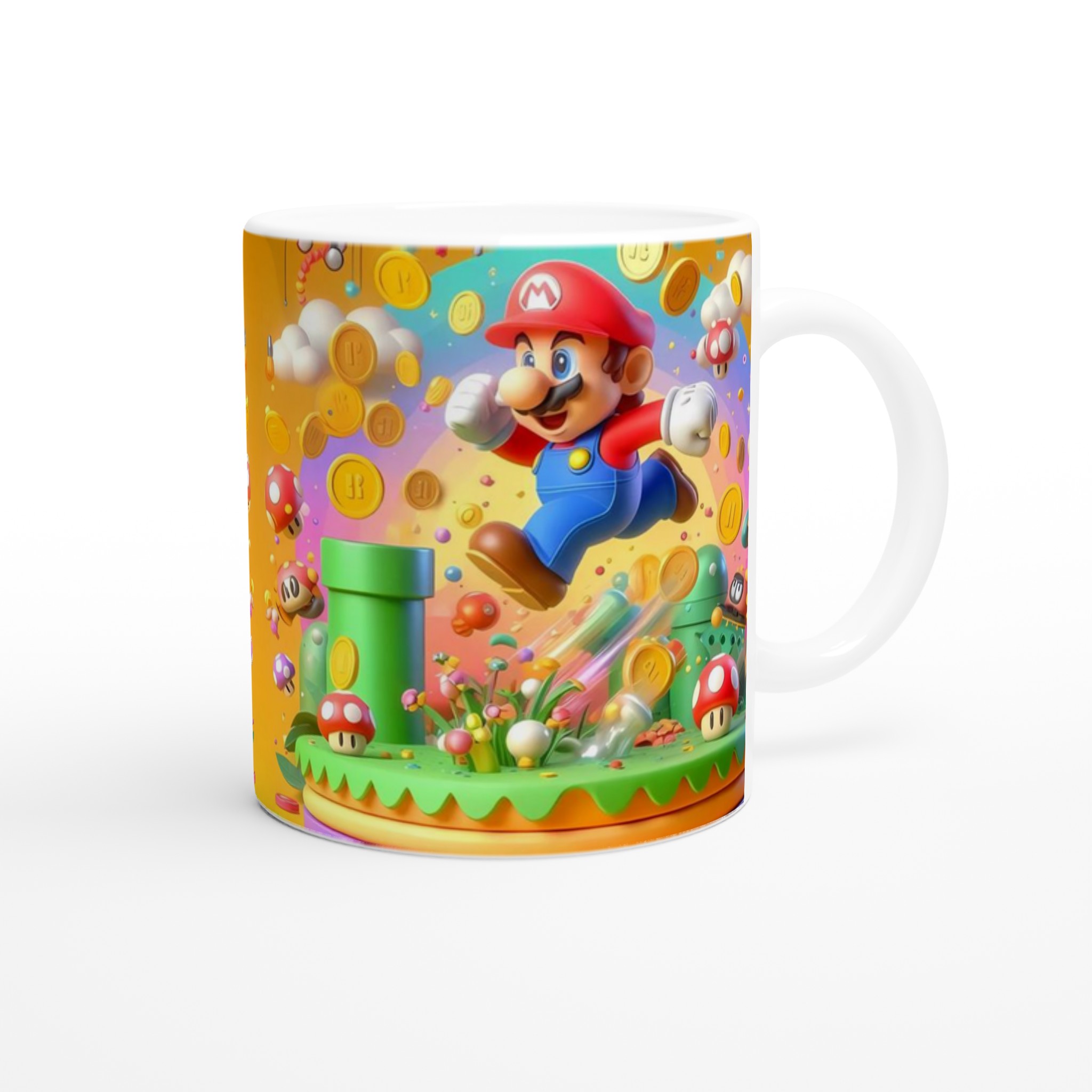 Vit 11oz keramisk mugg med färgstark spelscen – välj din favoritfärg för en unik touch 9 1af2c54c-60b4-424c-9bf6-56de4208f84a
