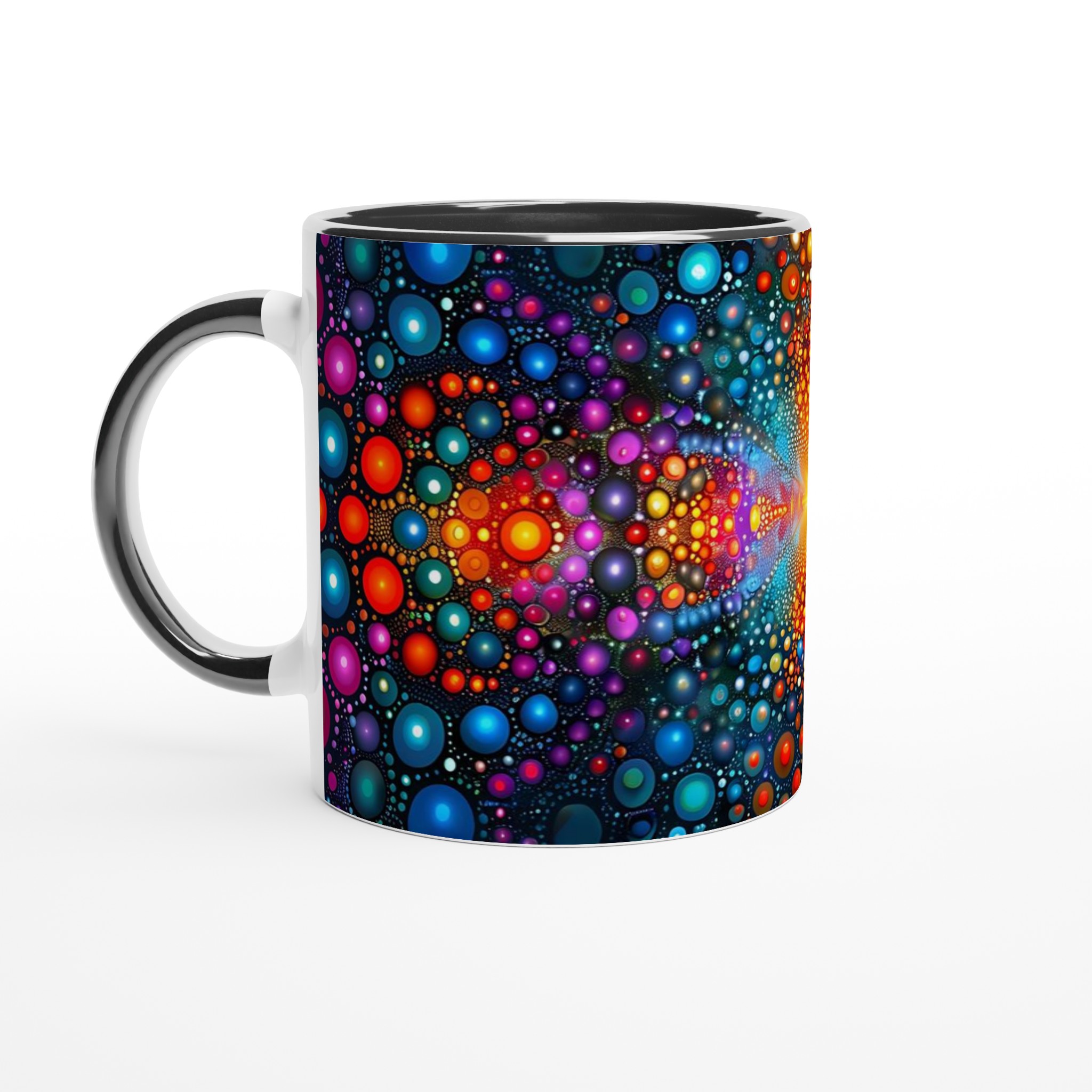 Kosmisk Dans 11oz Keramisk Mugg - Psykedelisk Färgexplosion för Din Favoritdryck 4 1b267319-5e39-475b-ac03-96e1e92612d8
