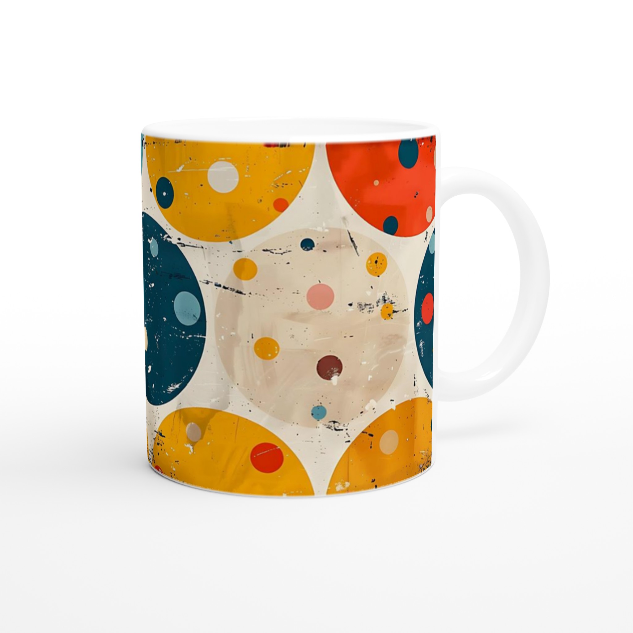 Retro Polka Dot Keramikmugg – Färgglad, Slitstark 11oz Kaffemugg i Ditt Val av 7 Livliga Färger 9 1b3a3554-6c18-4981-aa98-bb71ae098dd8