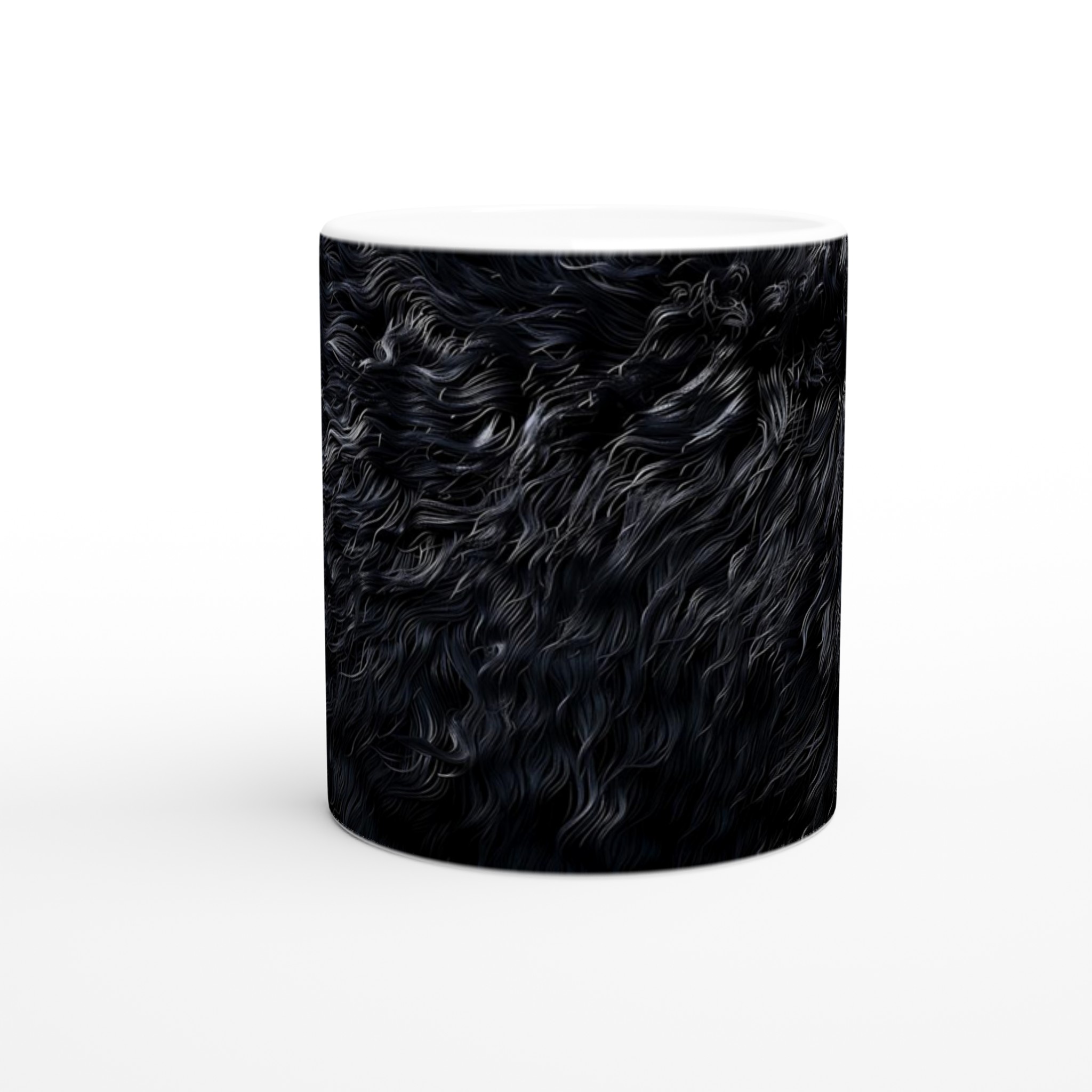 Vit 11oz Keramisk Mugg med Elegant Svart Struktur i Din Favoritfärg 8 1b797eb7-28e6-4308-aa86-44feddfb7bad