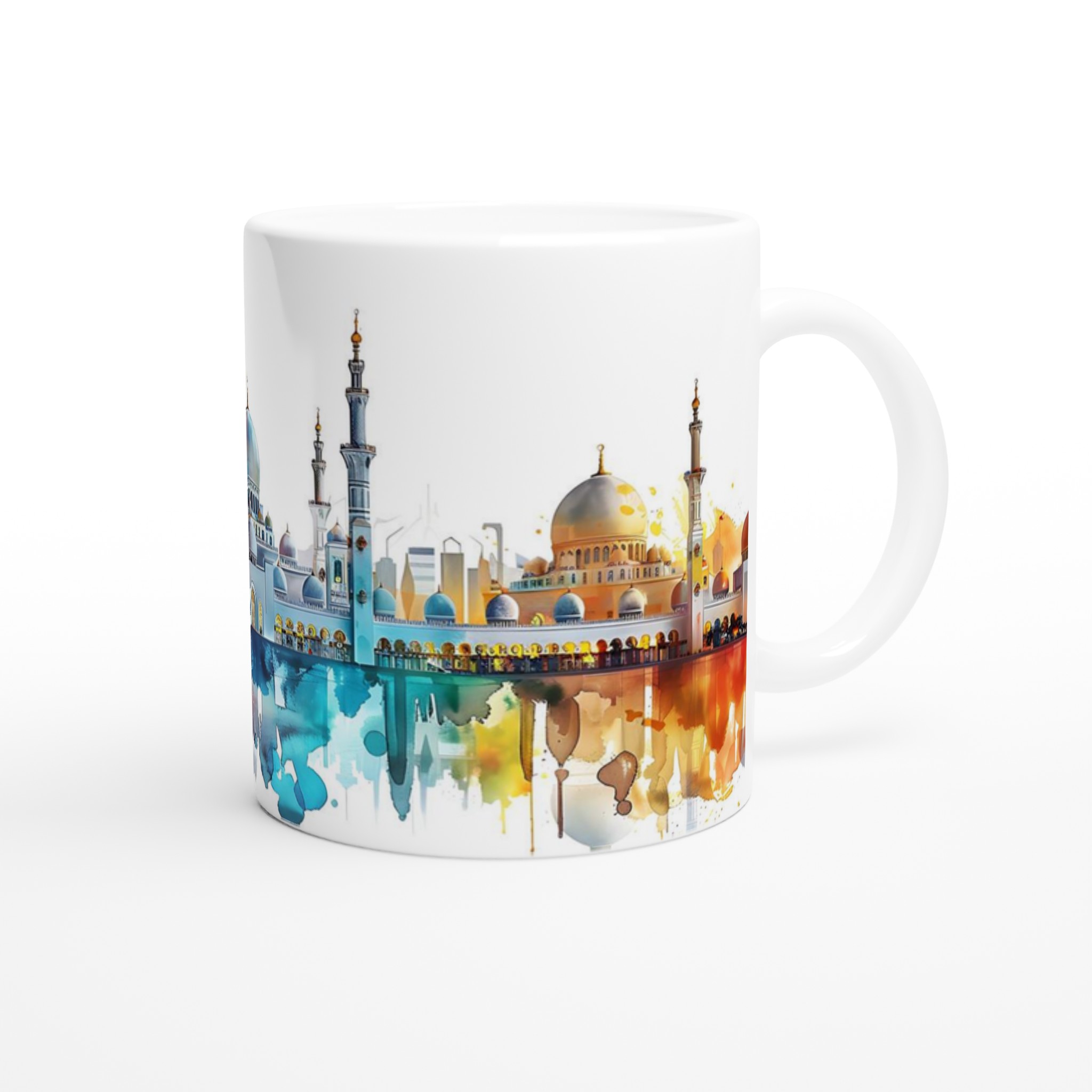 Abstrakt Moské Akvarell Mugg - Färgexplosion på 11oz Keramik, Välj Din Favoritfärg! 9 1b8b40b0-cf96-40f9-a73f-4ac33b34c70c