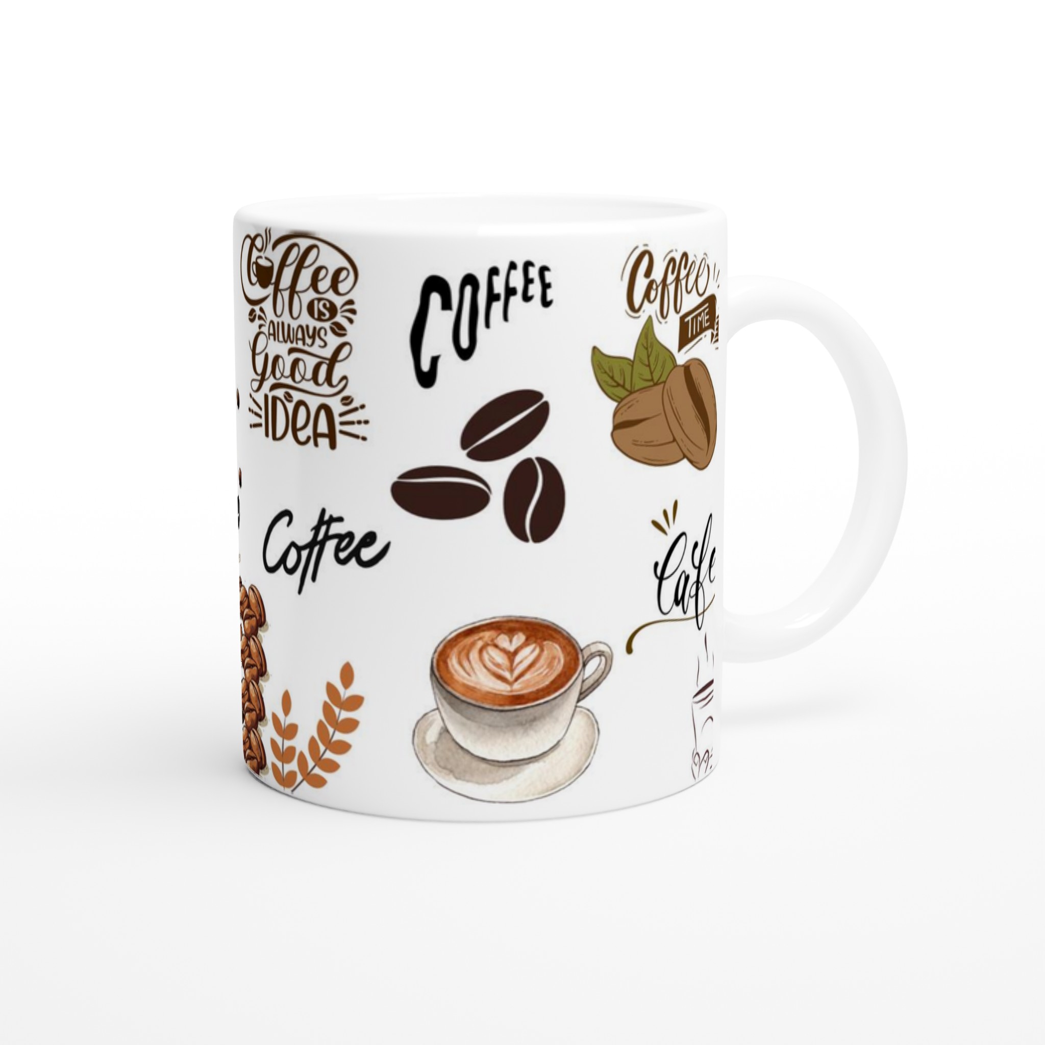 Vit 11oz keramisk mugg med kaffemotiv – välj din favoritfärg för varje kaffestund 9 1bb5a97c-73f8-47e5-80d6-28231e78d70e