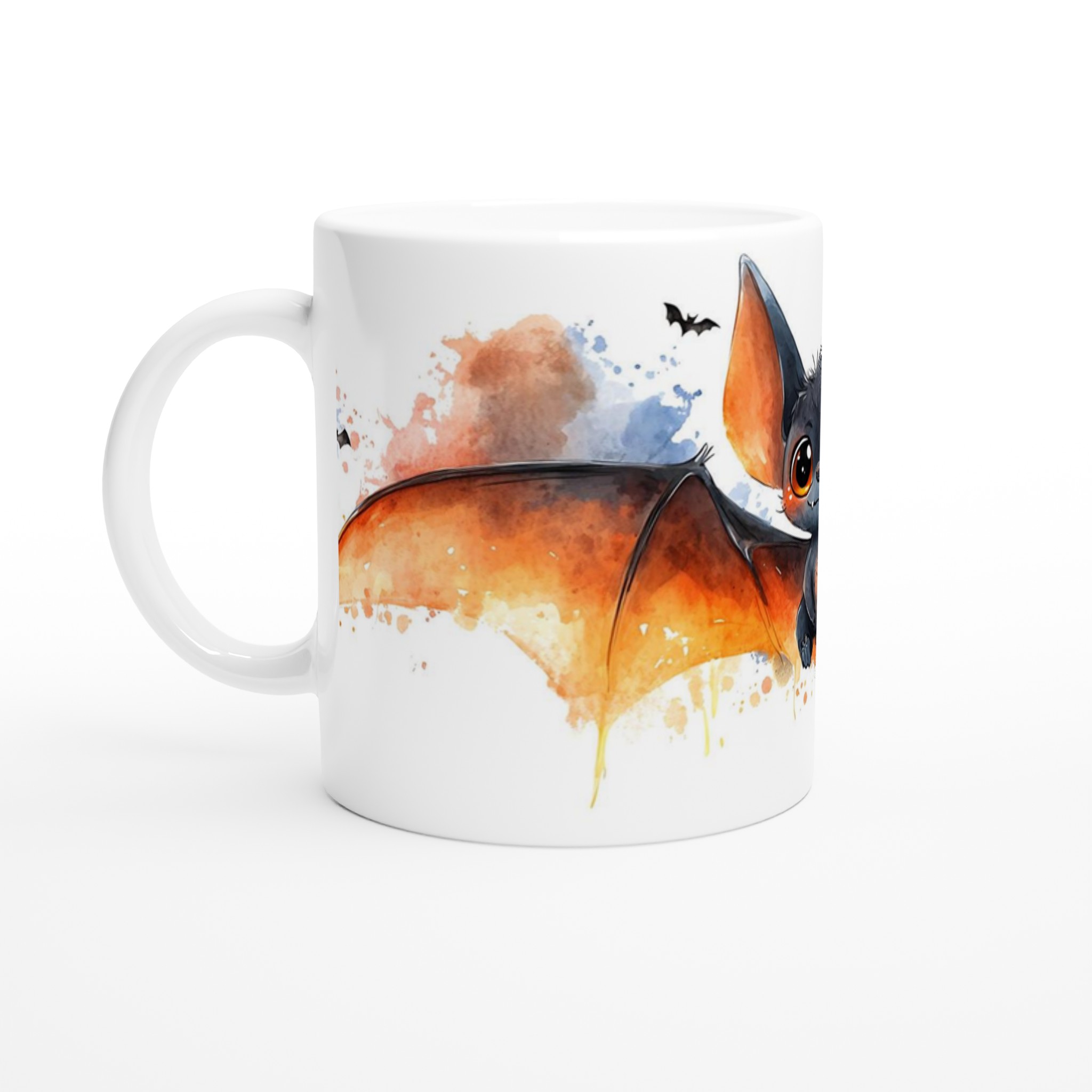 Söt Vattenfärg Fladdermus Mugg - Halloween Kaffekopp med Lekfull Design & Valfri Färg 1 1bb8291a-b9a1-4faf-8296-205774def9b5