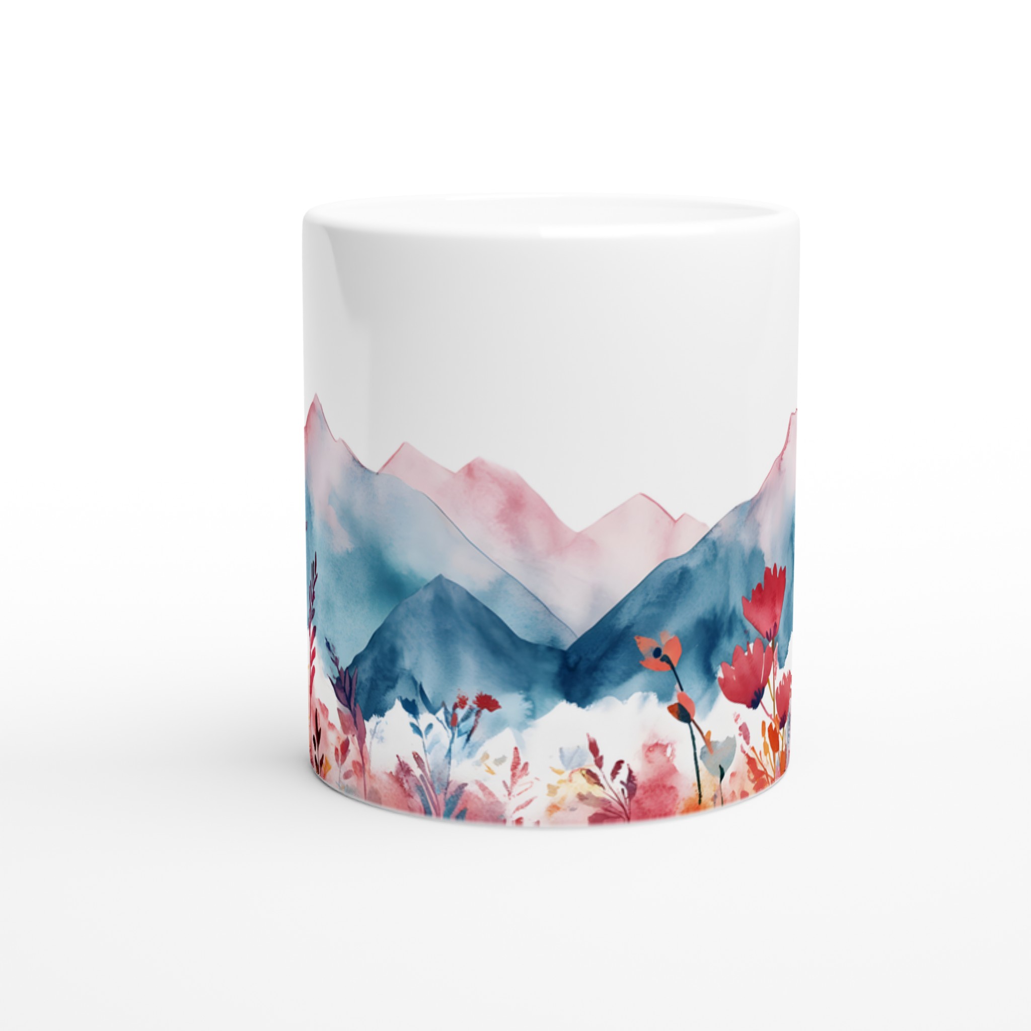 Akvarellberg och Blomsteräng 11oz Keramisk Mugg – Välj bland 7 Färgstarka Nyanser 8 1bcb25cf-9033-4e69-90fe-bbf9dd984194
