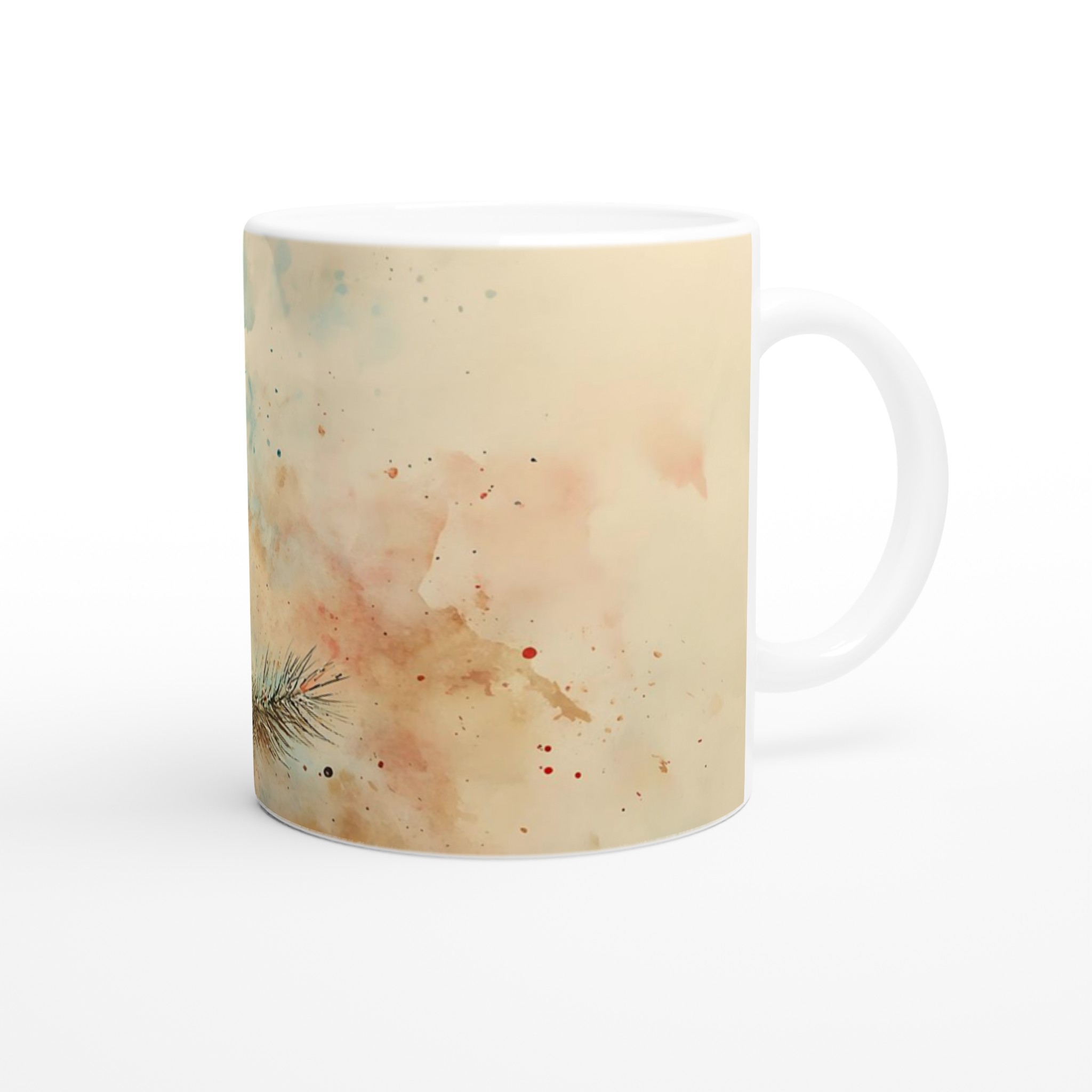 Festlig Vattenfärg Julmugg – 11 oz Keramisk Kaffemugg med Akvarellinspirerad Design 9 1bfe0f7f-63cb-4f17-b901-2fe0199b90ef