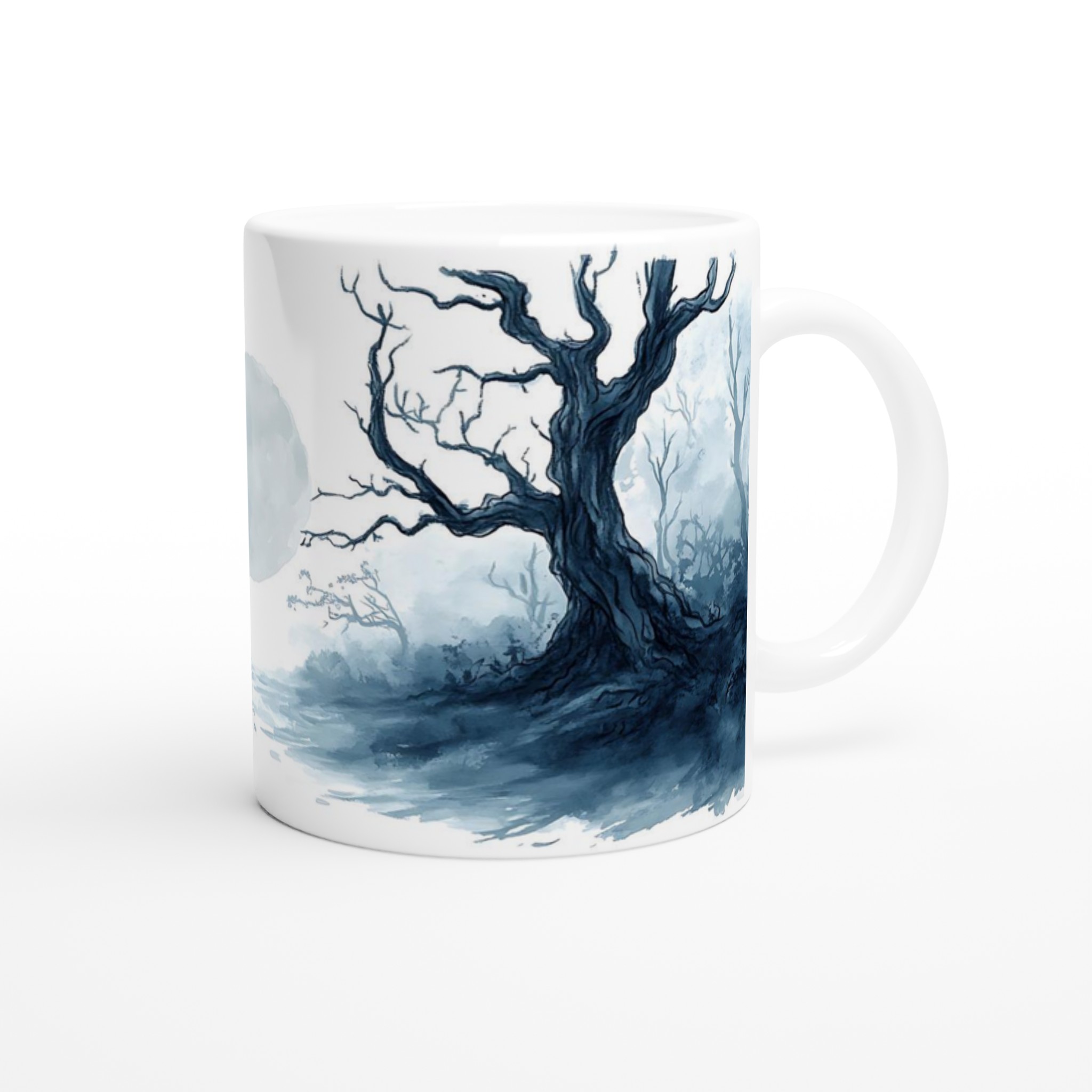 Mystisk Månnatt 11oz Keramisk Mugg – Drömsk Skogsdesign i Akvarell 9 1c81104f-9908-4cc1-b972-942b58ee6817
