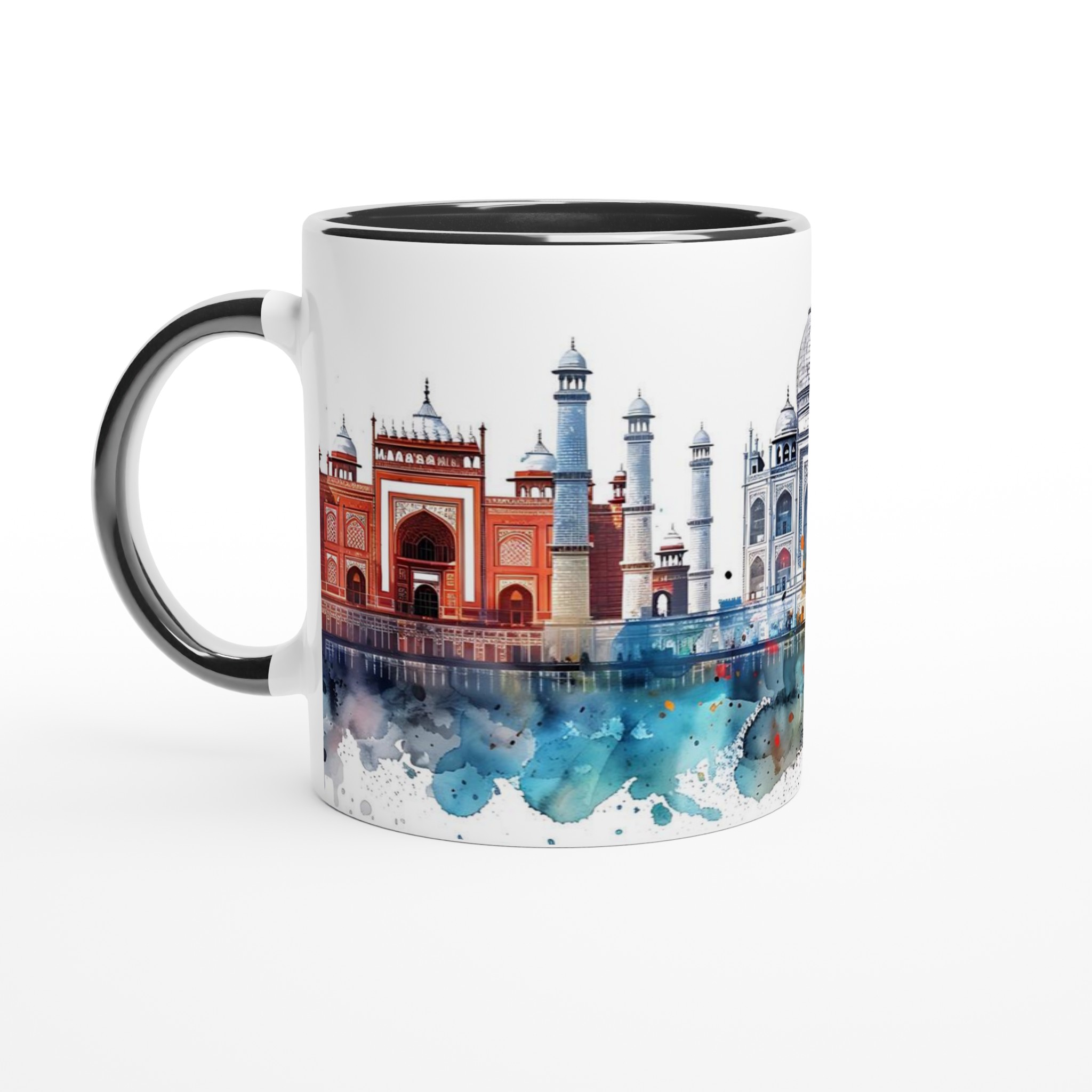 Magisk Taj Mahal Akvarellmugg – 11 oz Keramikmugg i ditt val av sju livfulla färger 4 1c89b838-6779-4aa0-829f-c3b432355172