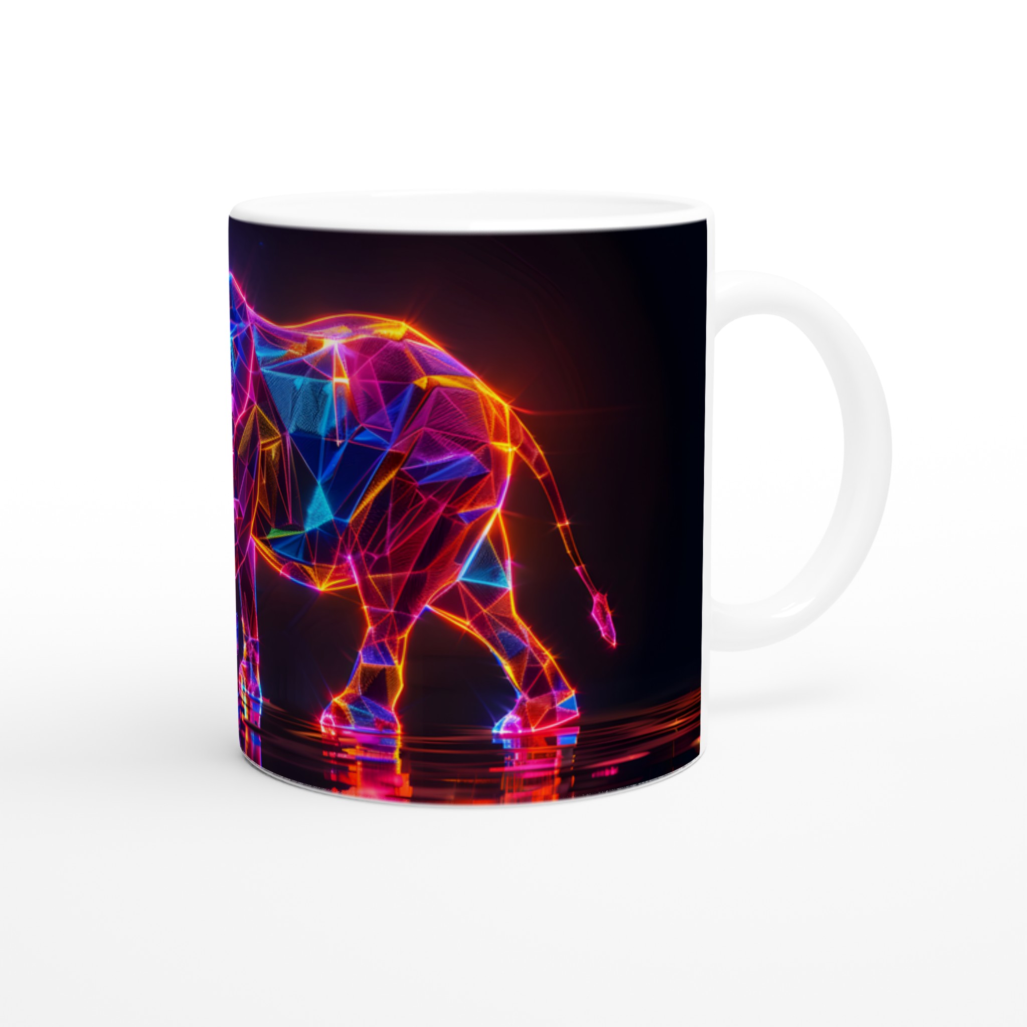 Digital Elephant Neon Glöd - 11oz Keramikmugg 9 1c8af9bf-065c-4807-97ab-f99cff4aba40