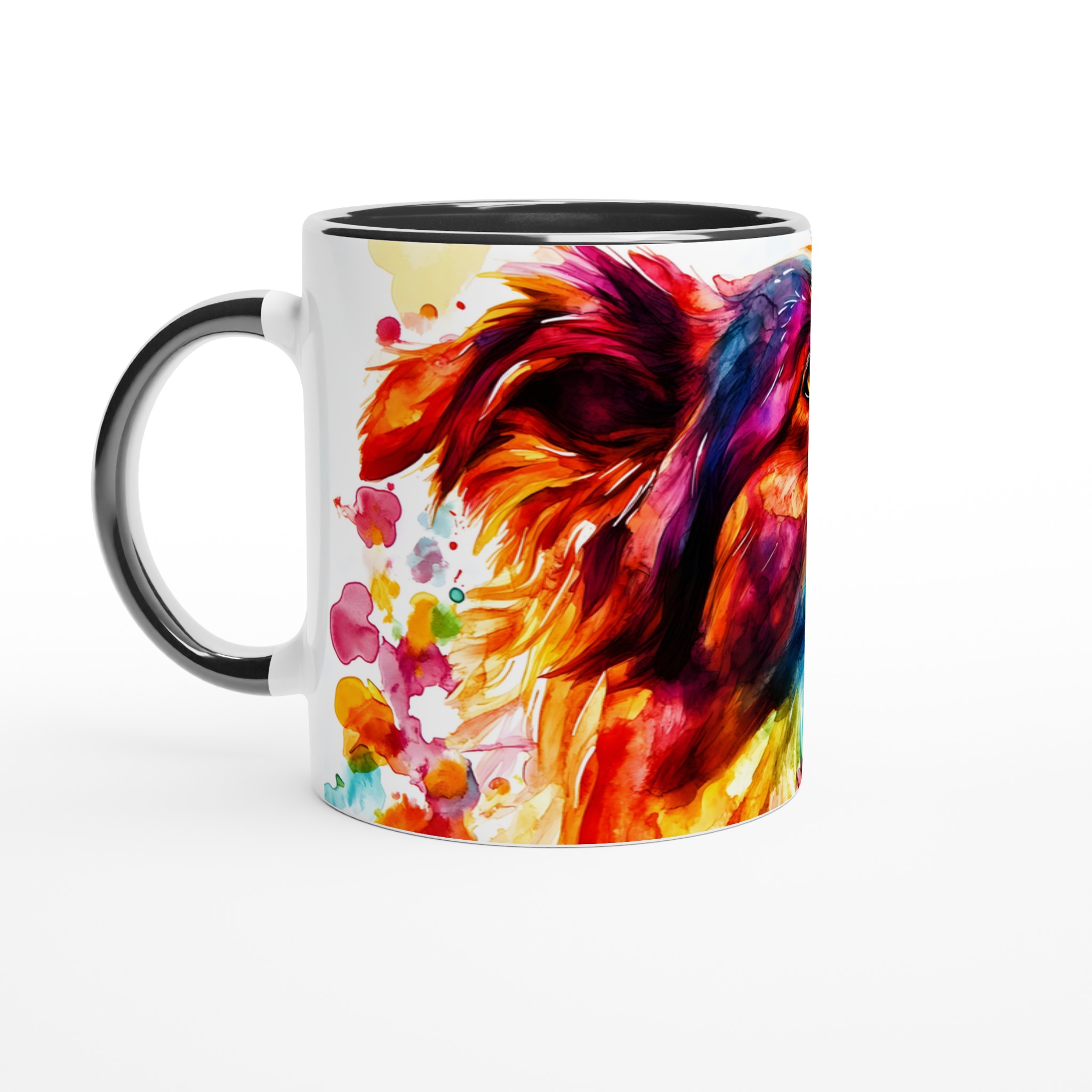 Färgsprakande Akvarellhund Mugg - 11oz Keramikmugg i ditt Val av Sju Livfulla Färger 4 1ca9fd32-10d5-4e25-8d82-61c79de9eed2