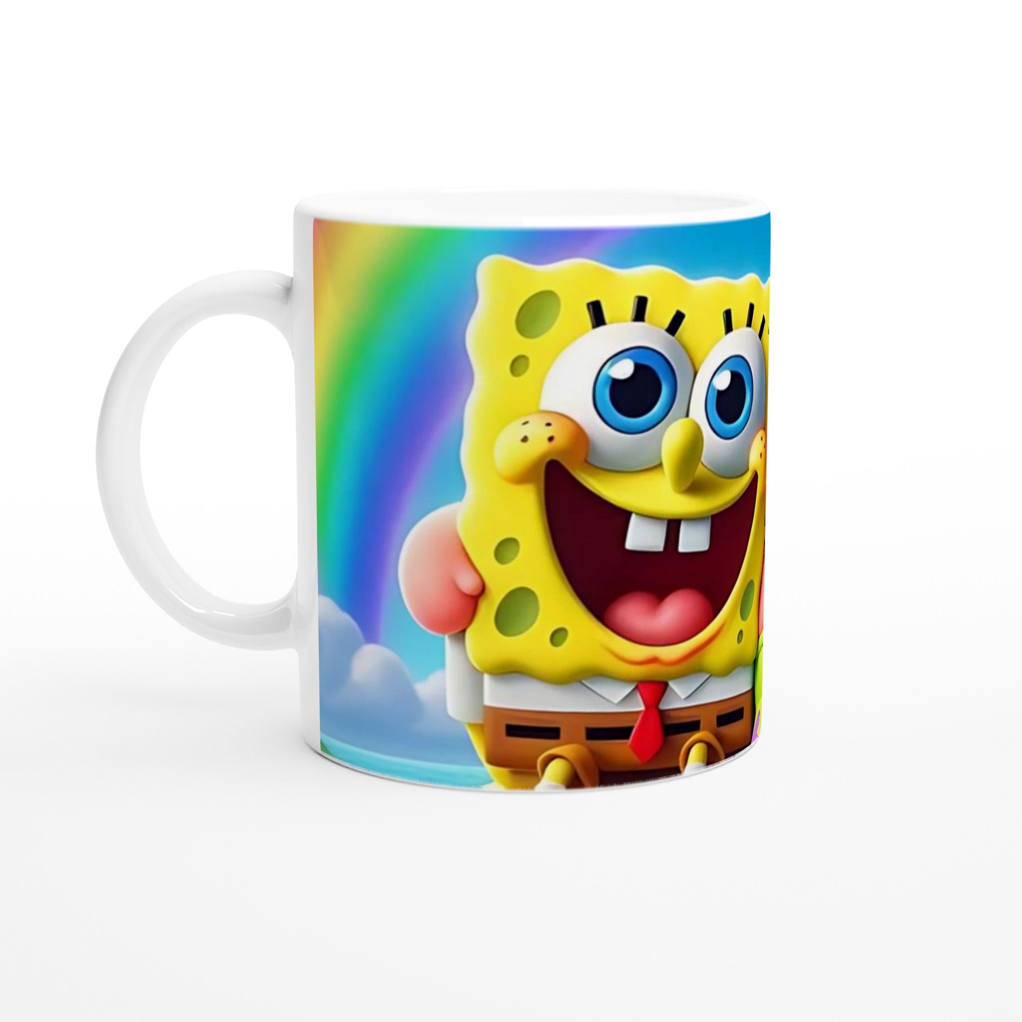 Vit 11oz keramisk mugg med färgstarkt och lekfullt motiv i regnbågsfärger 1 1cbafae9-79d1-462e-aabd-af69941d1ef4