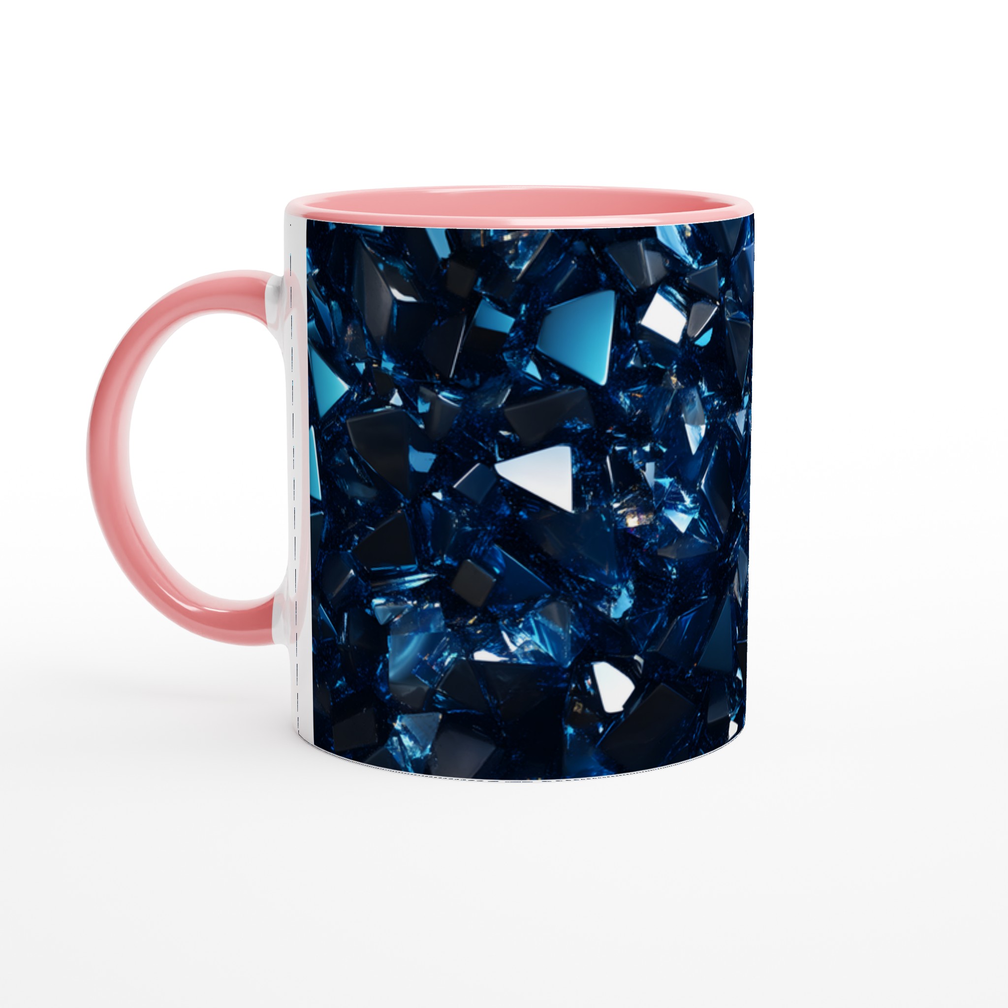 Glänsande Blå Diamantmönstrad 11oz Keramisk Mugg – En Juvel för Ditt Kaffe 6 1ce32cb7-0b6f-418f-999f-1ff19685ac0d
