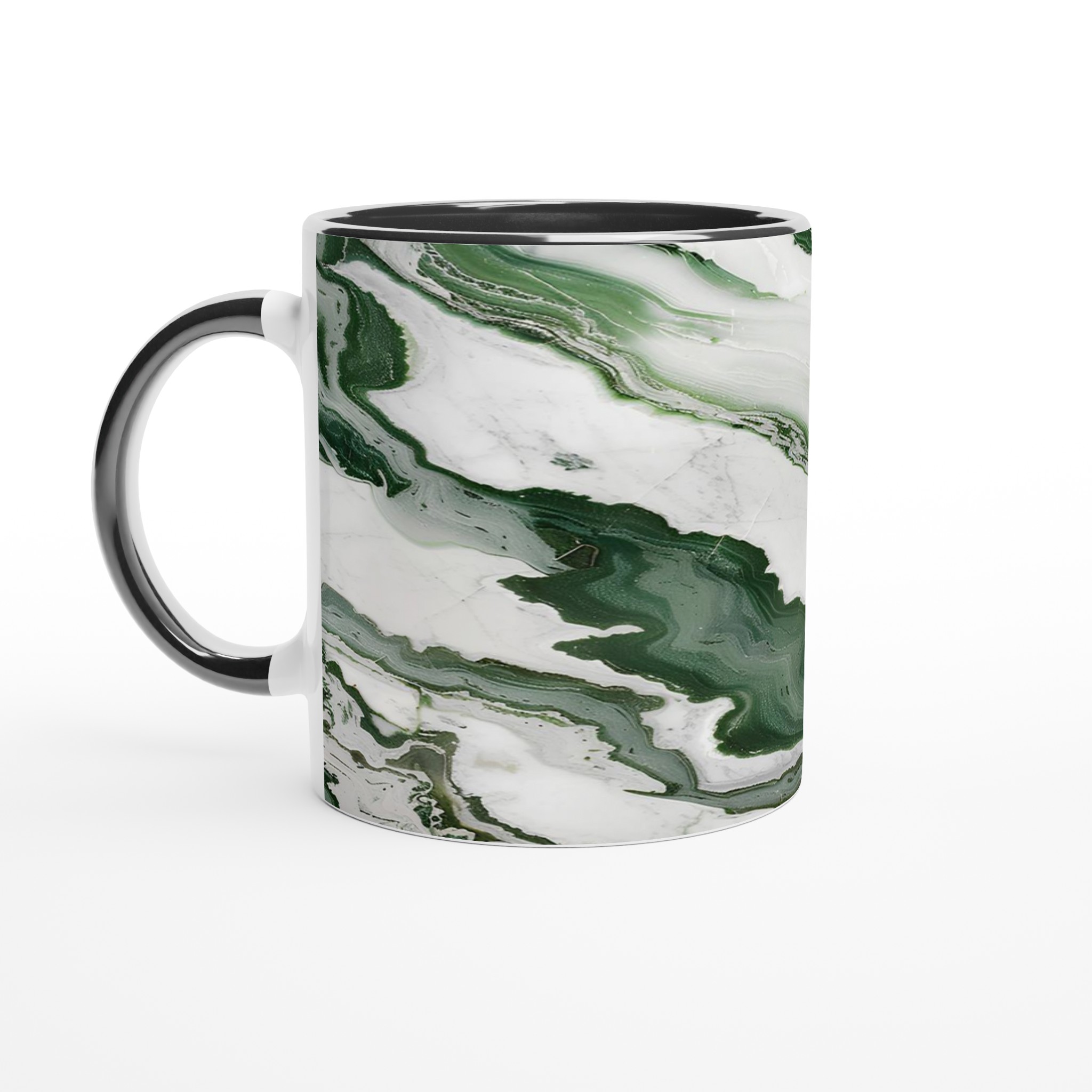 Abstrakt Grön Marmorerad Keramikmugg – 11oz Konstfull Kaffekopp i Valfri Färg 4 1ce736d0-d4d8-4ea1-9ea5-4bc724d9aba8