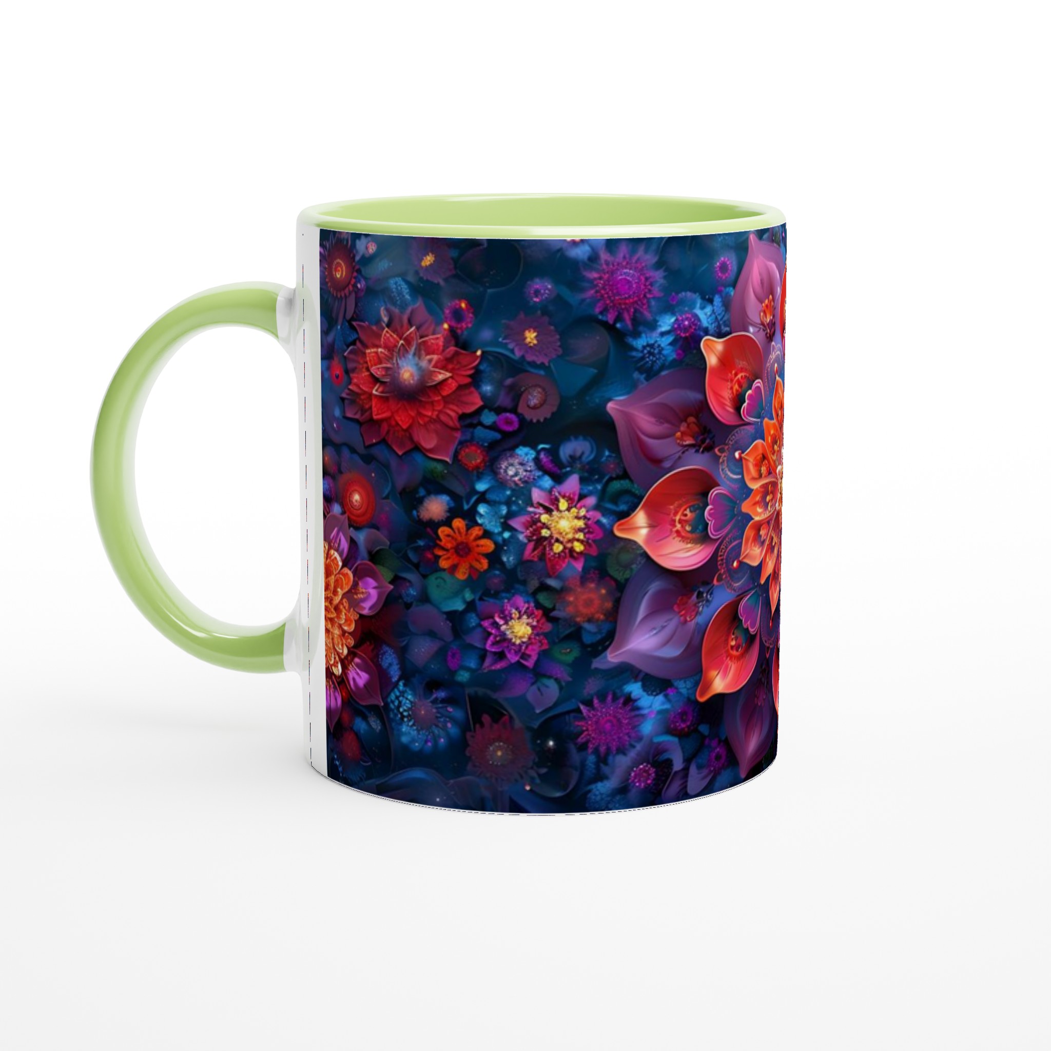 Mystisk Blomsterprakt Keramikmugg – 11 oz i Valfri Färg 7 1d125fe3-a4f4-4f8e-b000-a3d8987eb554