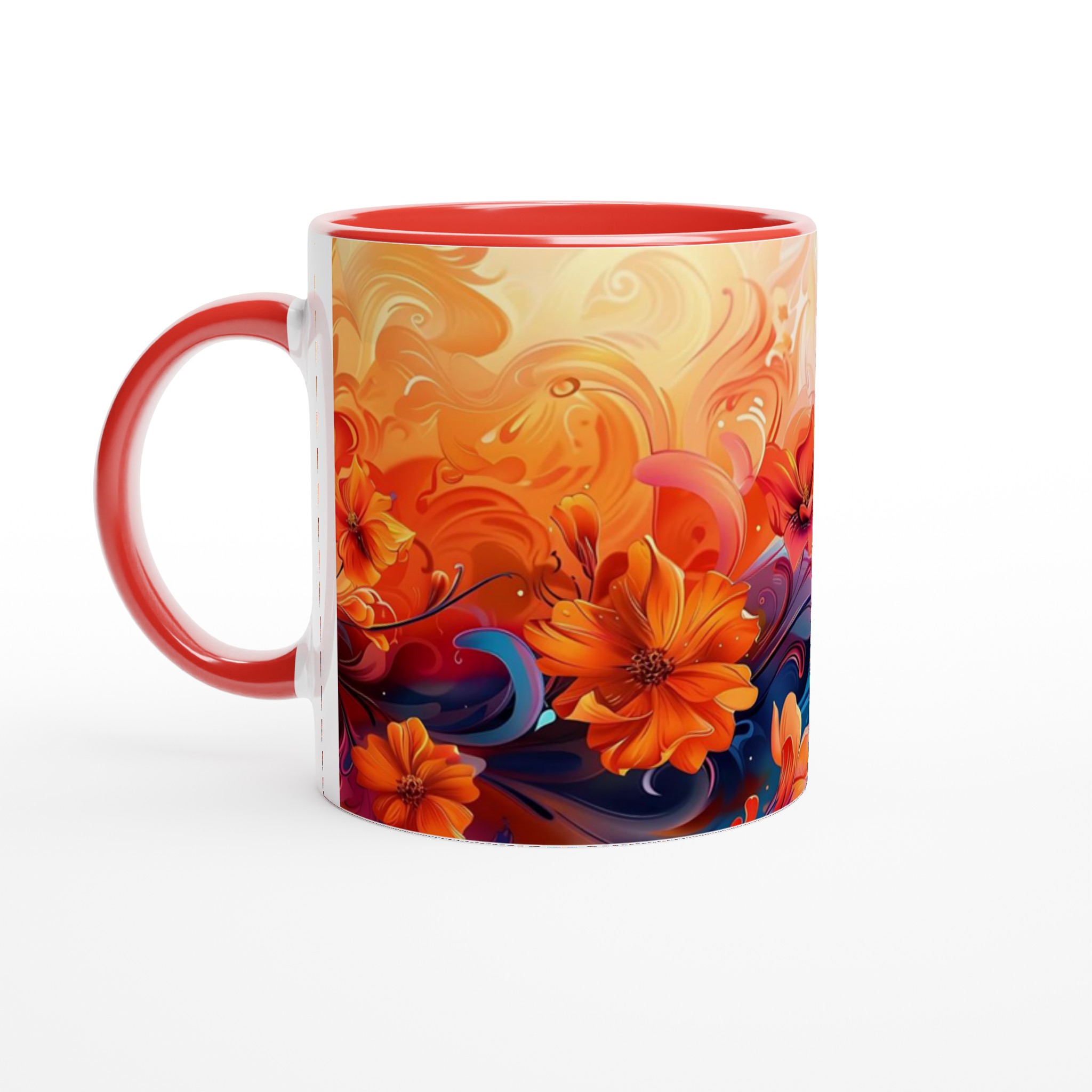 Abstrakt Blommig Konst Mugg – Livfulla Nyanser & Konstnärlig Elegans, Välj Bland Flera Färger 5 1d1ded47-277b-4ee7-958d-d7593b652186